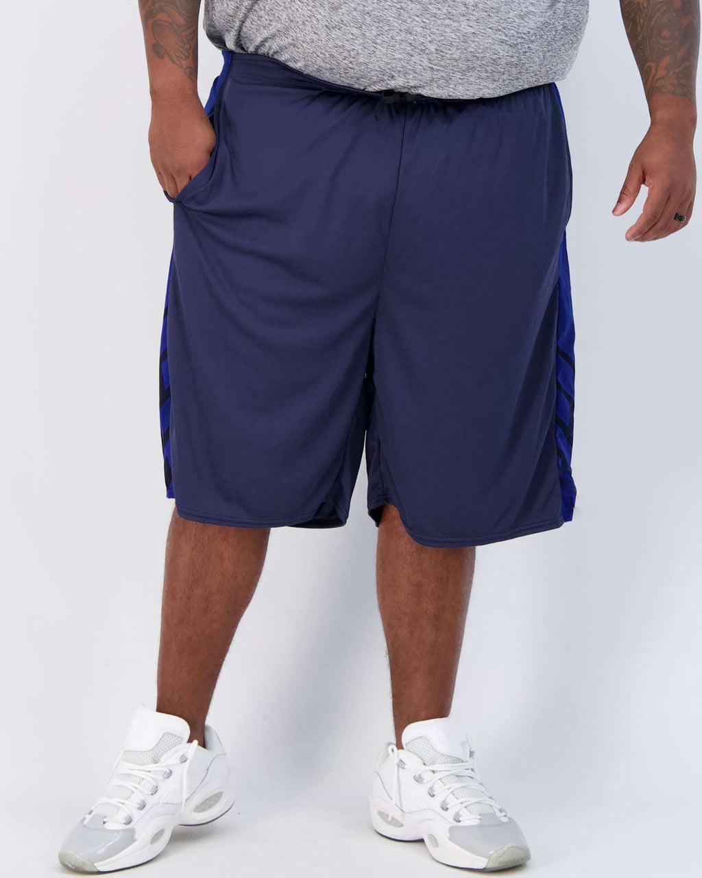 5 Pack: Mens Mesh Active Basketball Shorts (3X-5X)