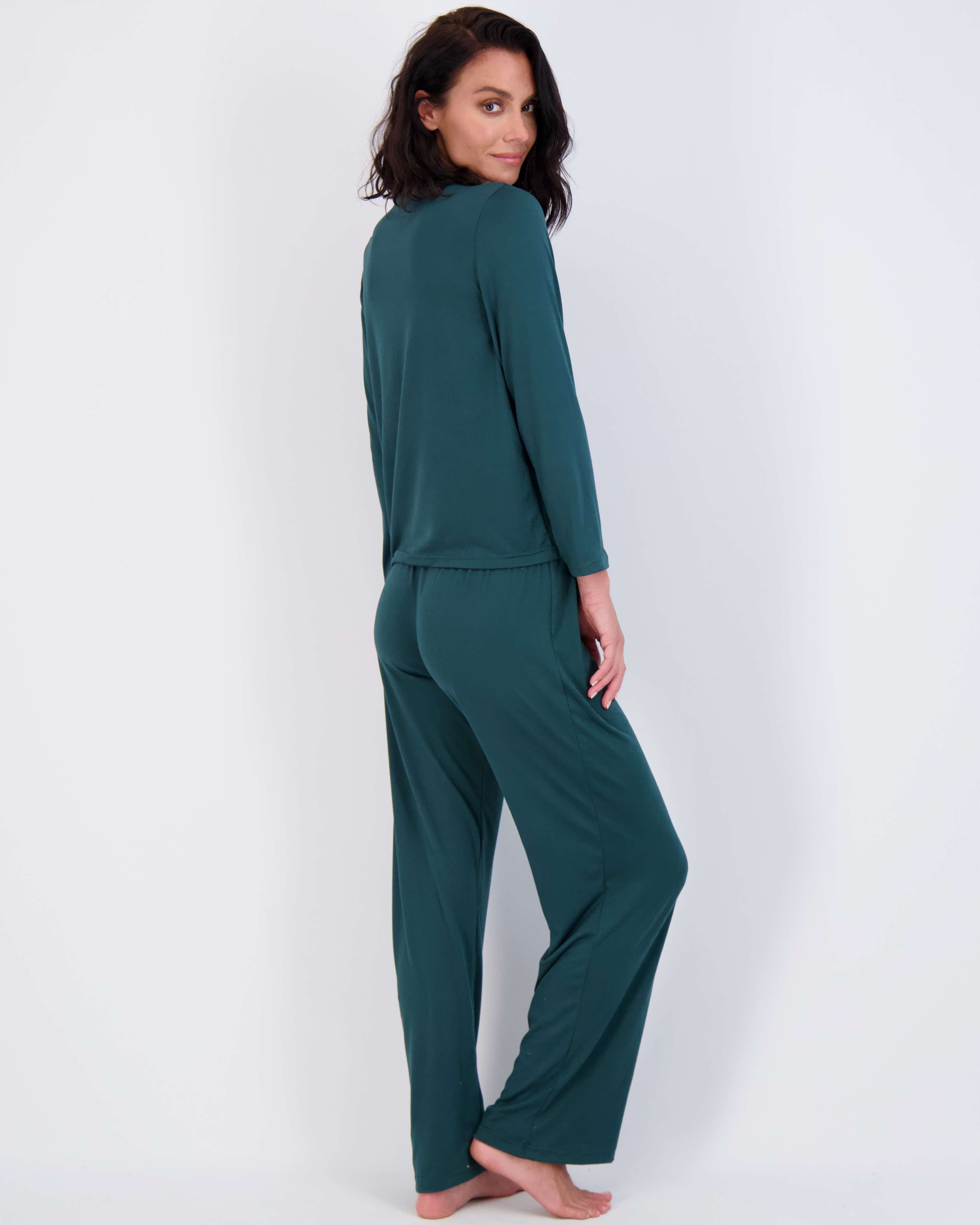2 Pack: Women’s Pajama Set Super-Soft Long Sleeve Top With Pants