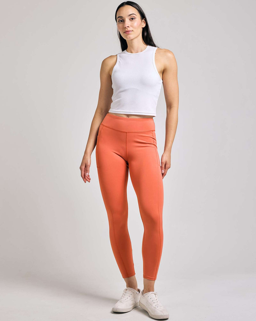 4 Pack: Women's Full Length Fitted Athletic Yoga Performance Leggings with Pockets