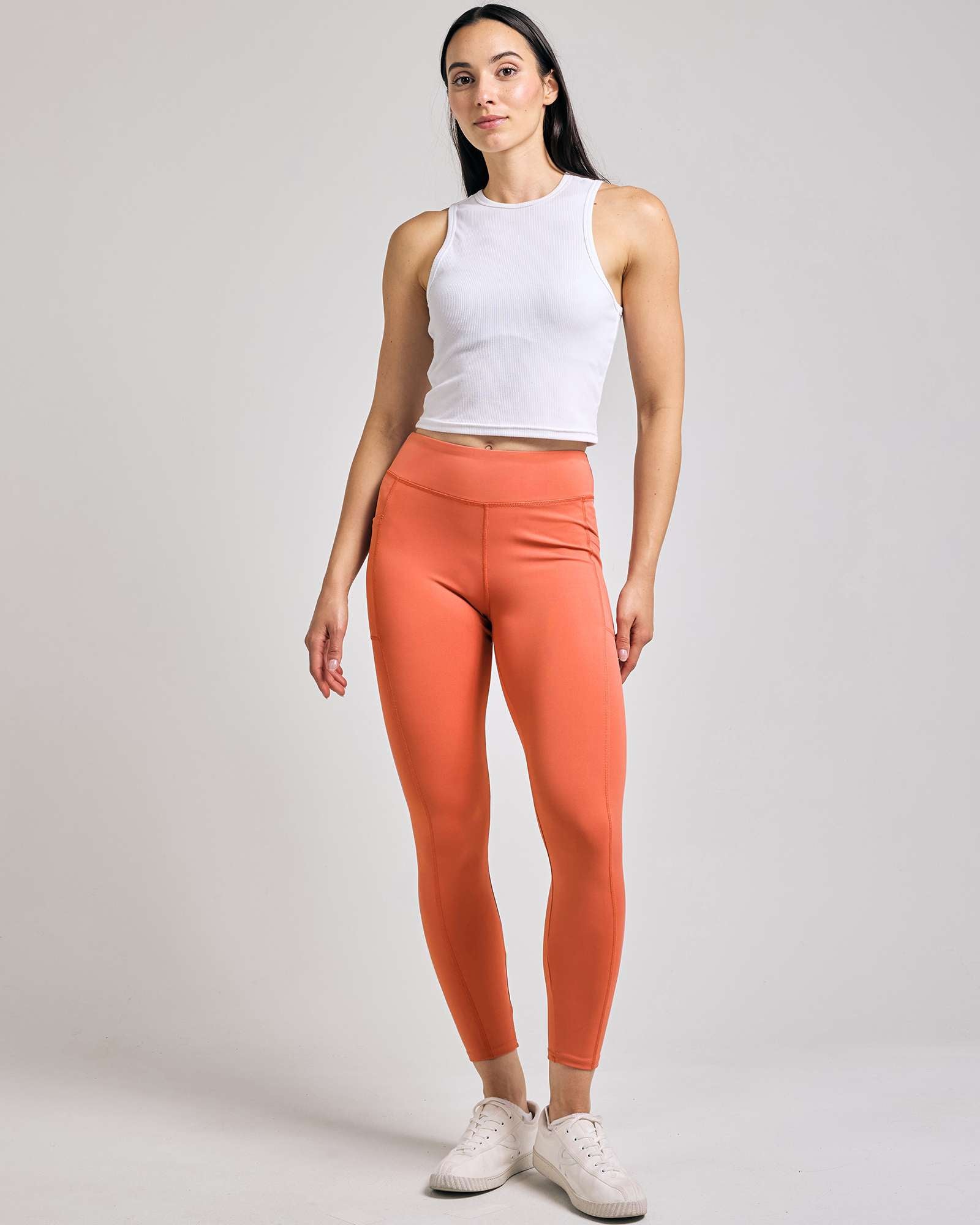 4 Pack: Women's Full Length Fitted Athletic Yoga Performance Leggings with Pockets