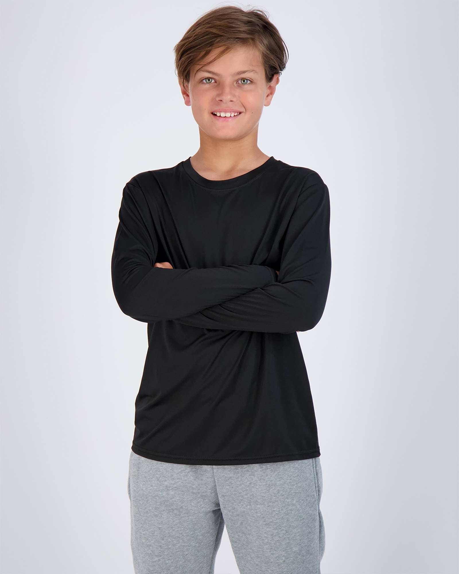 4 Pack: Boys Dry-Fit Active Long-Sleeve T-Shirt