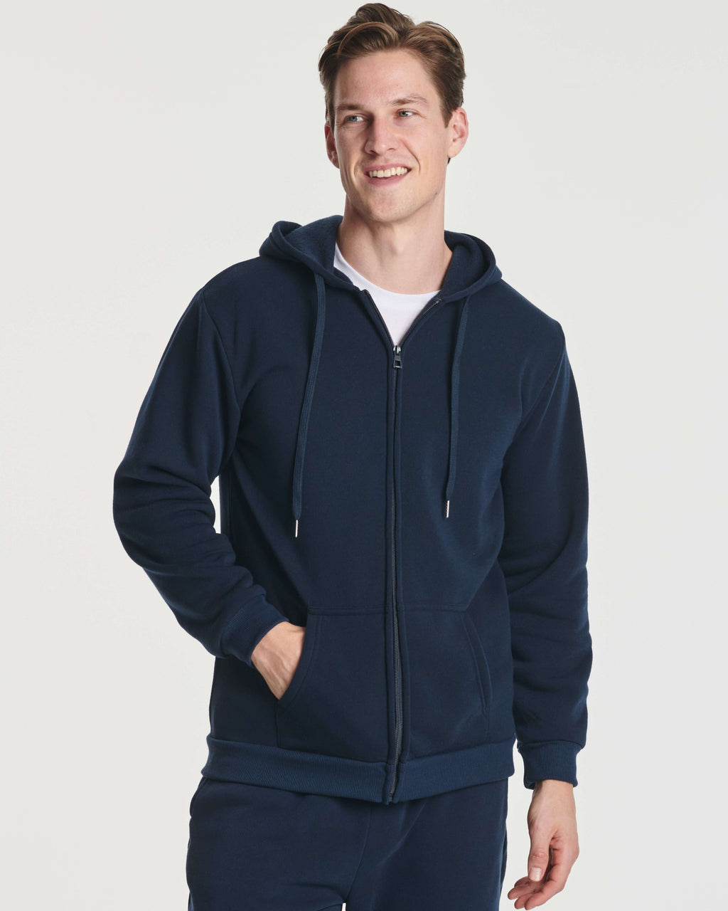 3 Pack: Mens Fleece Full Zip Hoodie Jacket