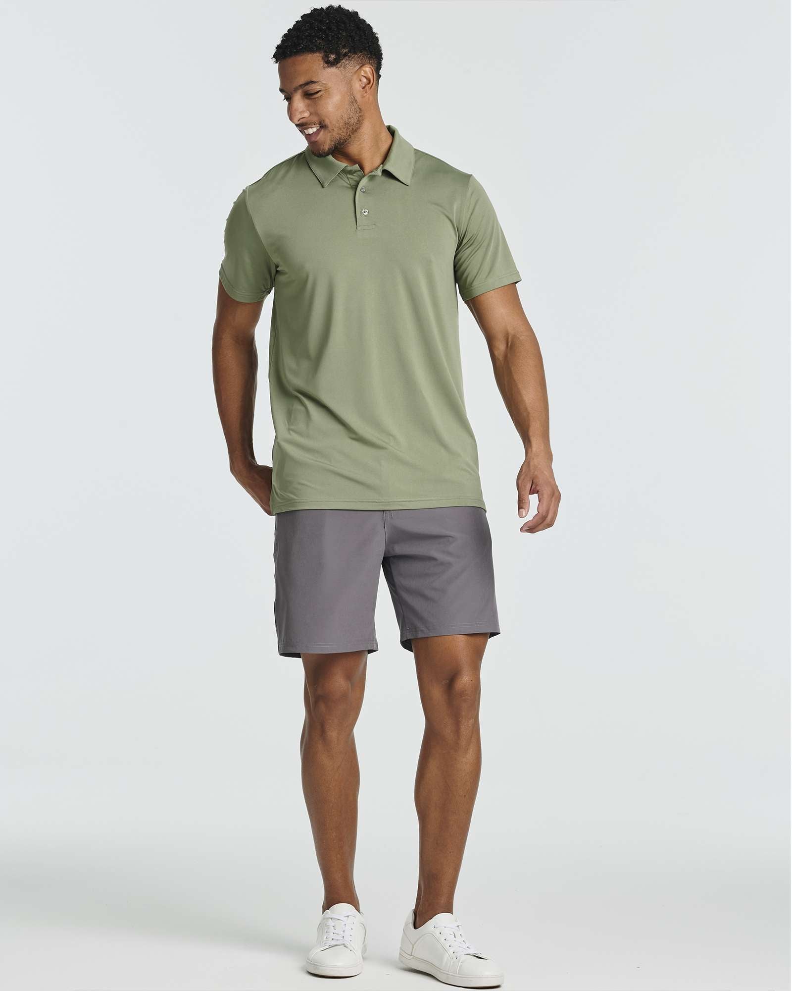 3 Pack: Men's Dry-Fit Short Sleeve Polo Shirt (Available in Big & Tall)