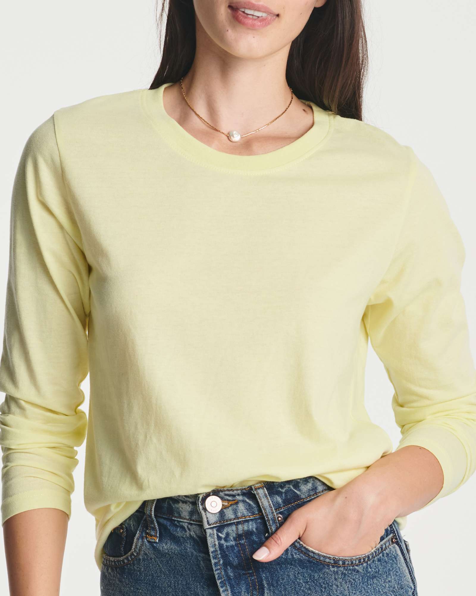 4 Pack: Women's Cotton Classic-Fit Long-Sleeve Crewneck T-Shirt (Available in Plus Size)