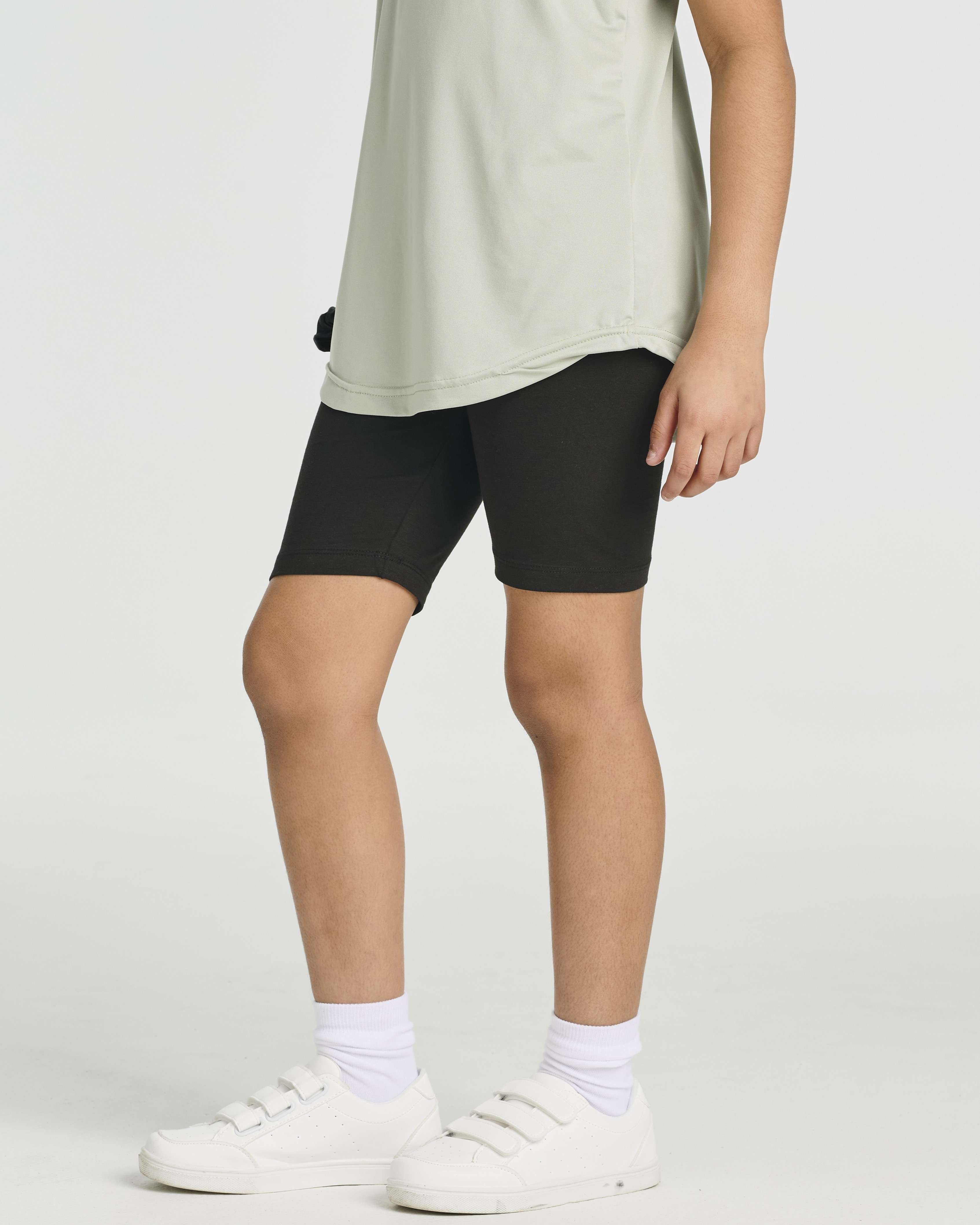 5 Pack: Girls' Cotton Spandex Biker Shorts