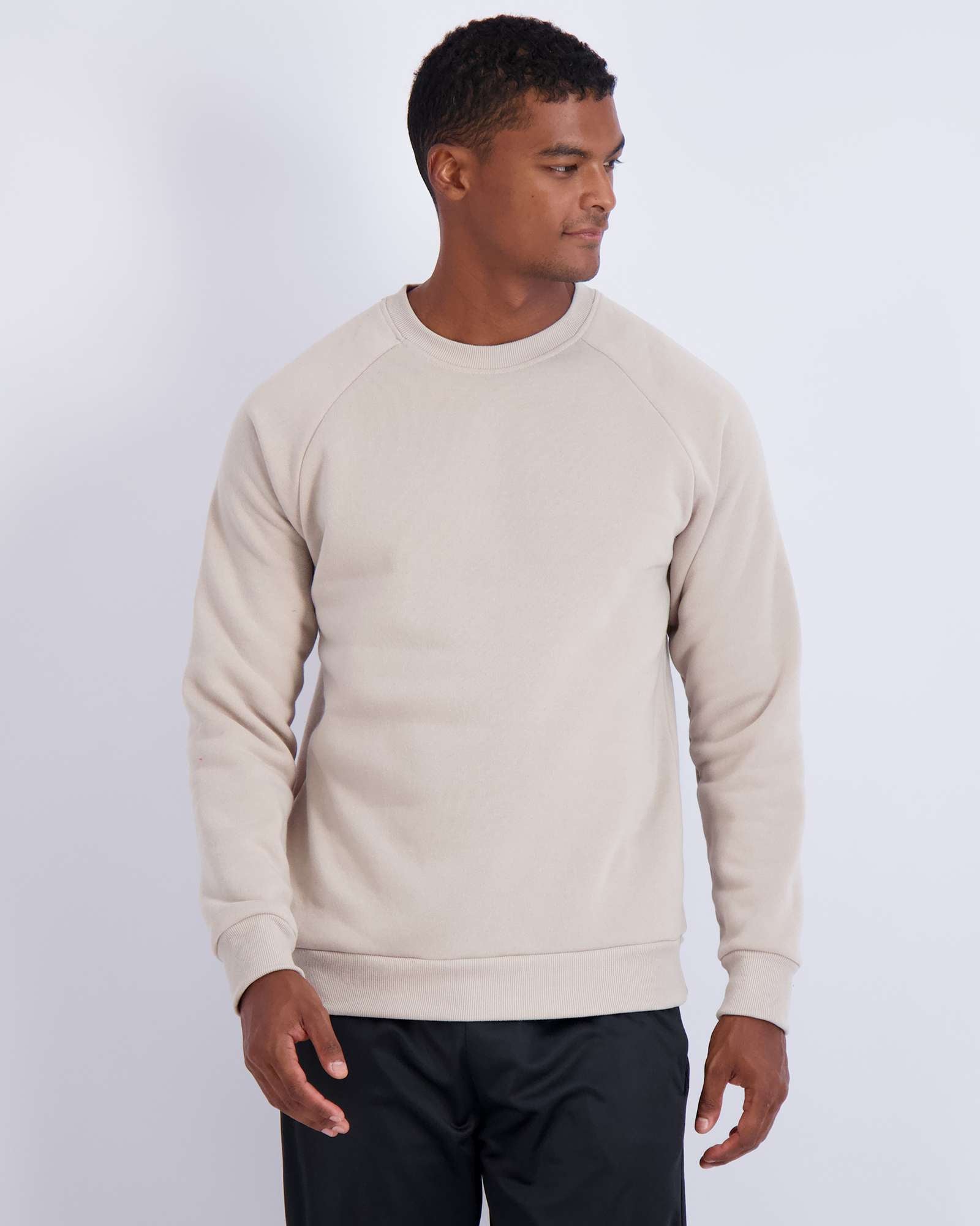 3 Pack: Mens Fleece Crewneck Pullover Sweatshirt