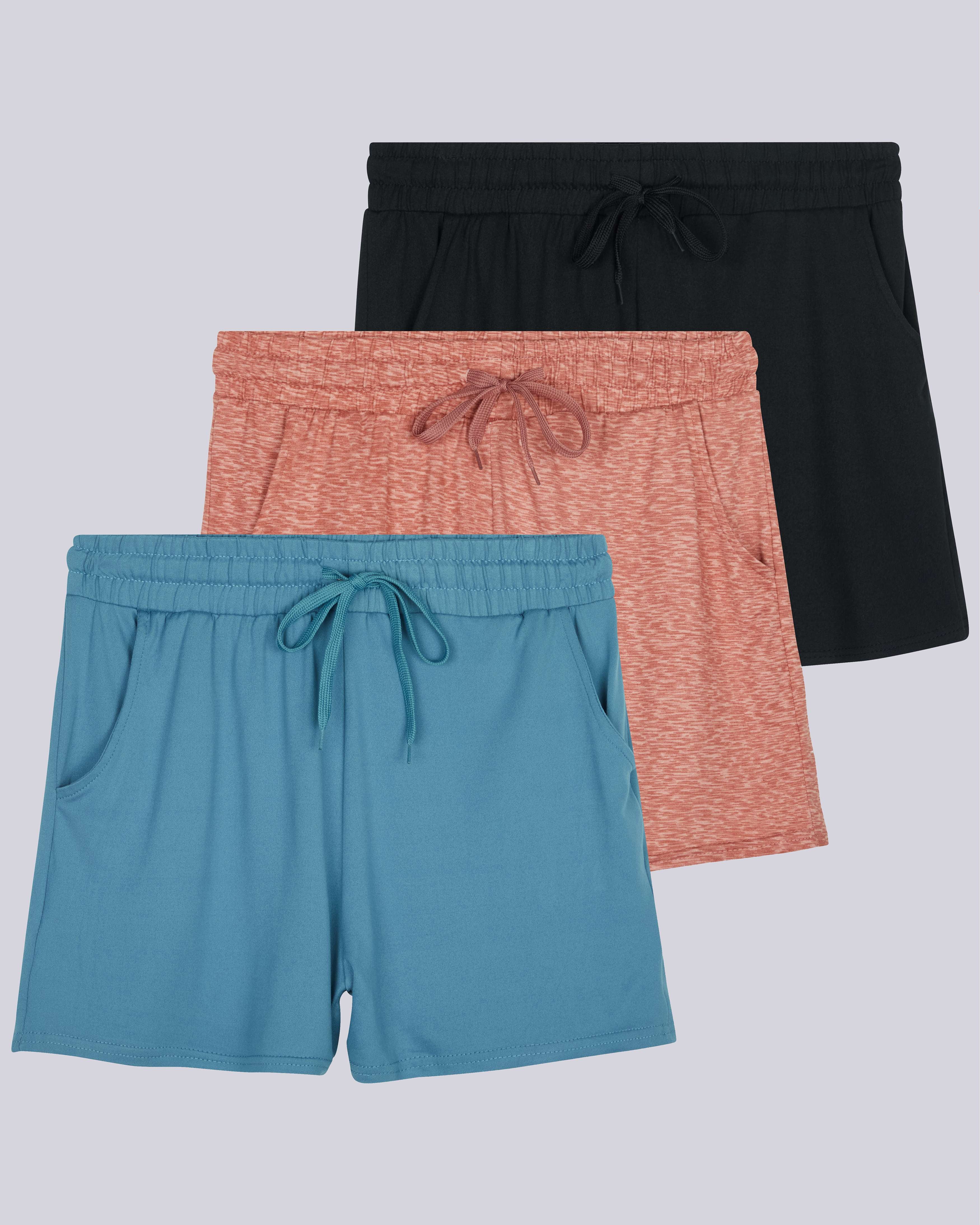 3 Pack: Womens Plus Super-Soft Lounge Shorts