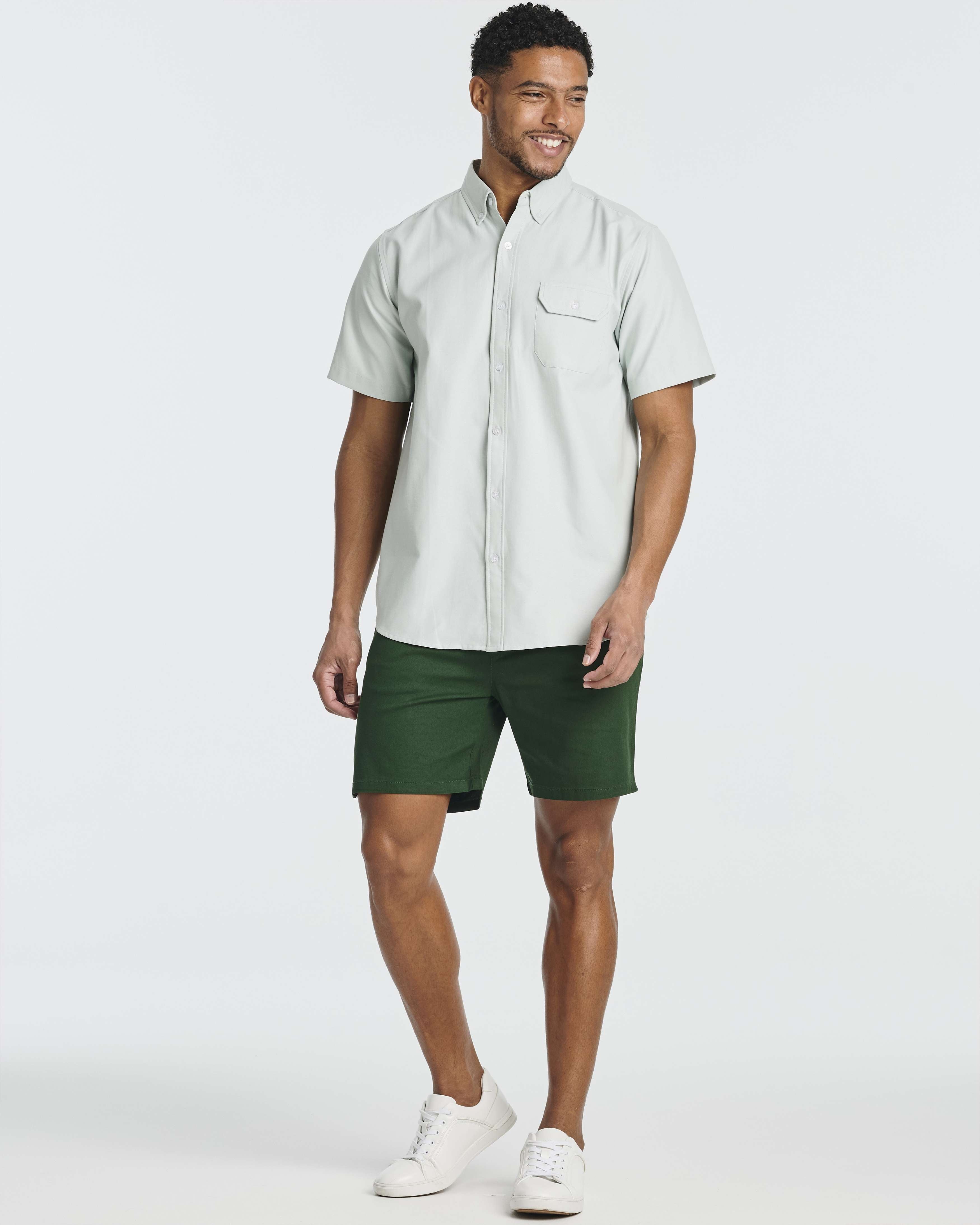 3 Pack: Men's Short-Sleeve Oxford Shirt (Available in Big & Tall)