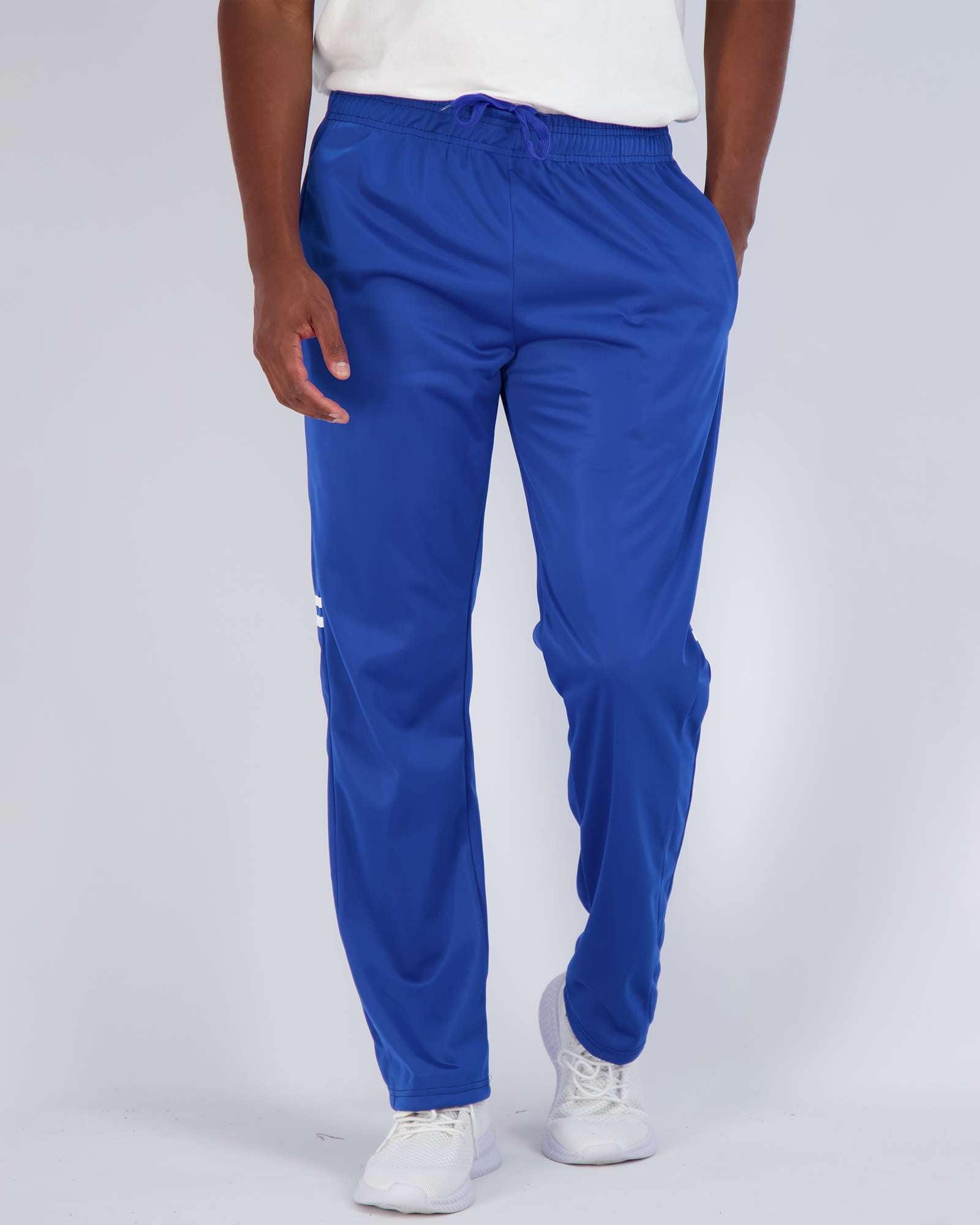 3 Pack: Mens Active Athletic Casual Tricot Open Bottom Sweatpants with Pockets (Available in Big & Tall)