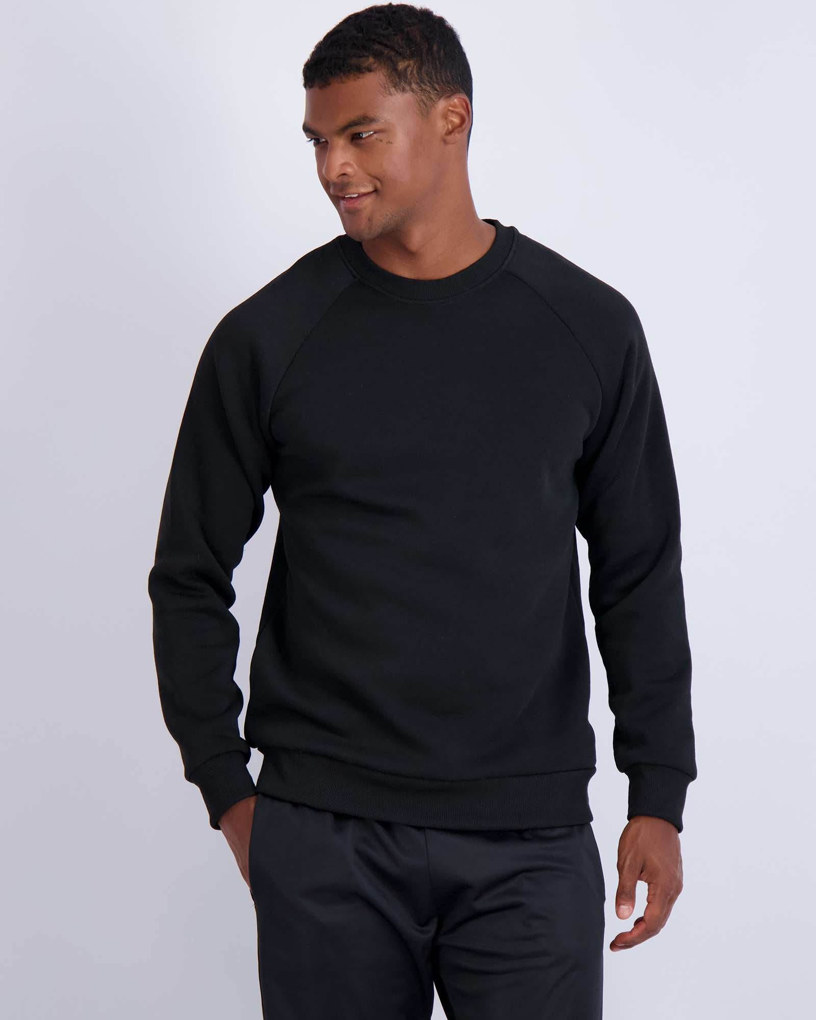 3 Pack: Mens Fleece Crewneck Pullover Sweatshirt