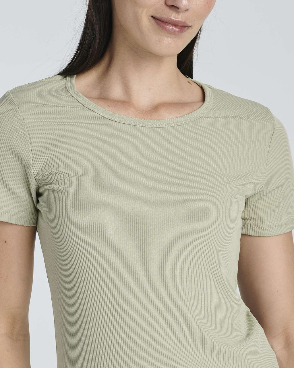4 Pack: Women's Ribbed Knit Short Sleeve T-Shirt (Available in Plus)