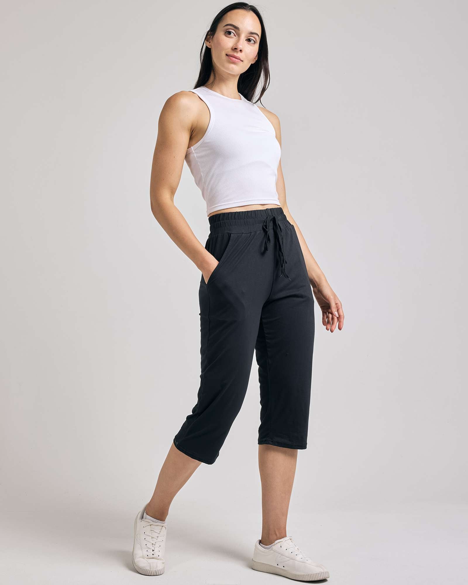 3 Pack: Women's Capri Open Bottom Sweatpants