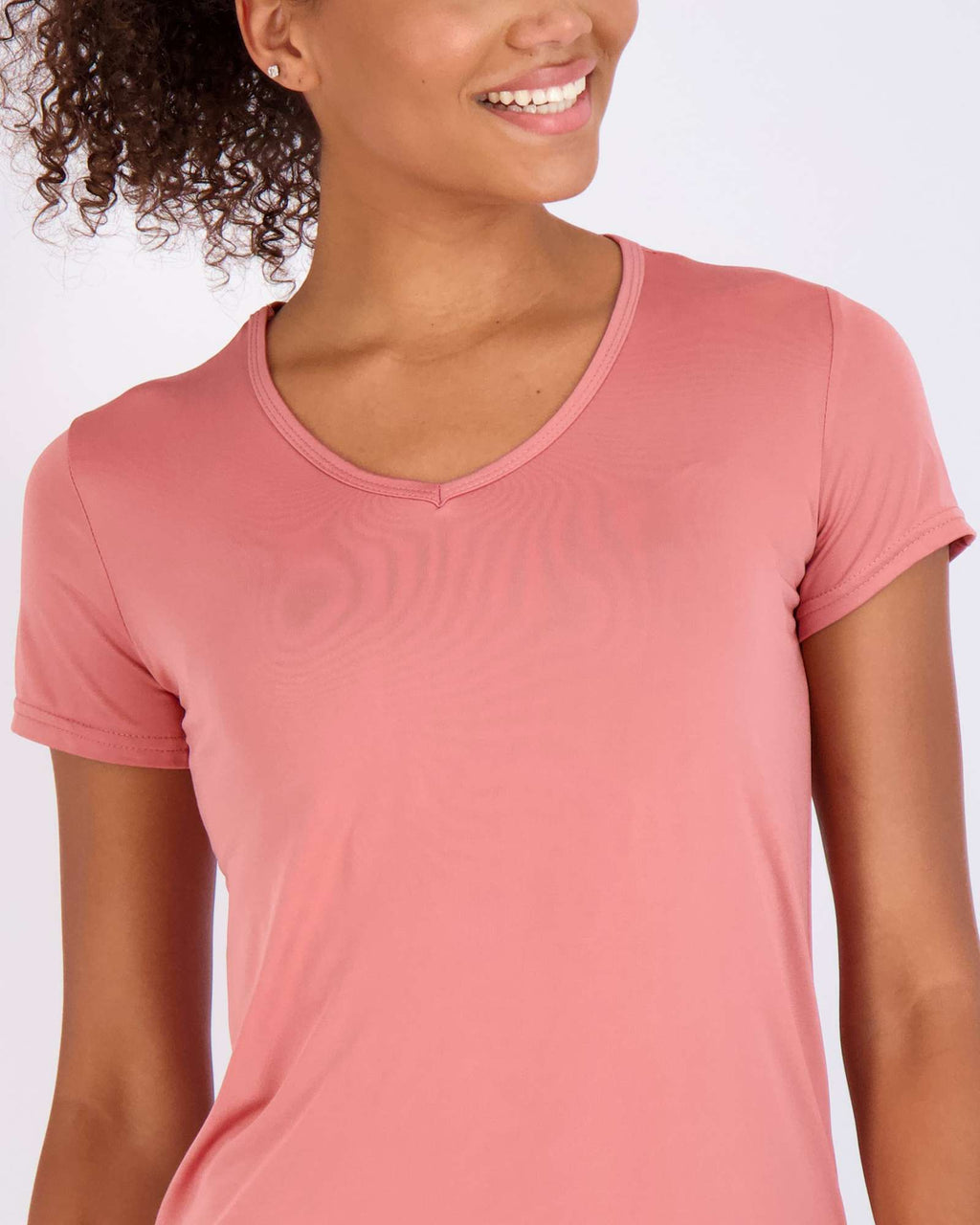 5 Pack: Womens Short Sleeve Dry-Fit V-Neck T-Shirt