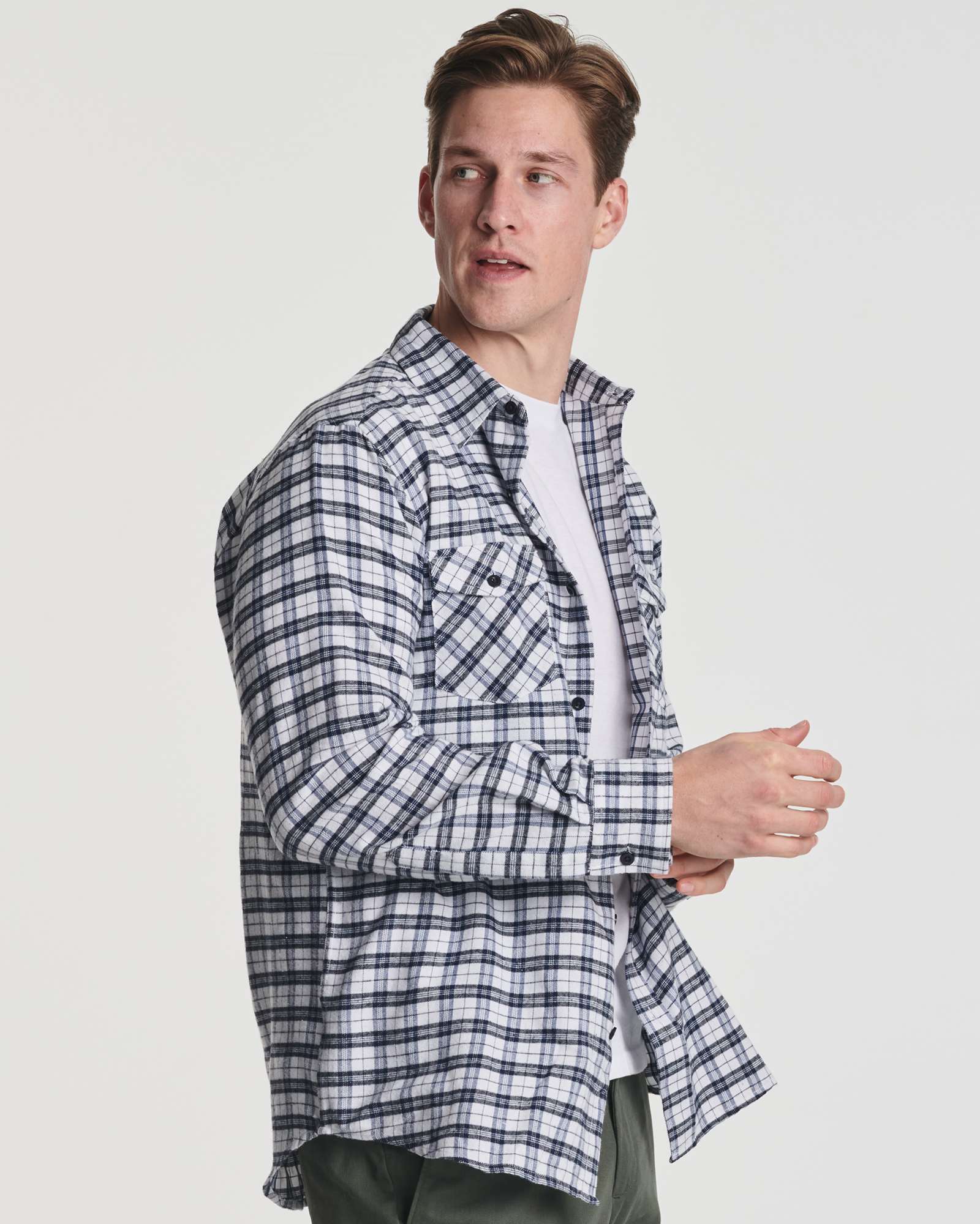 3 Pack: Men's Long-Sleeve Flannel Shirt