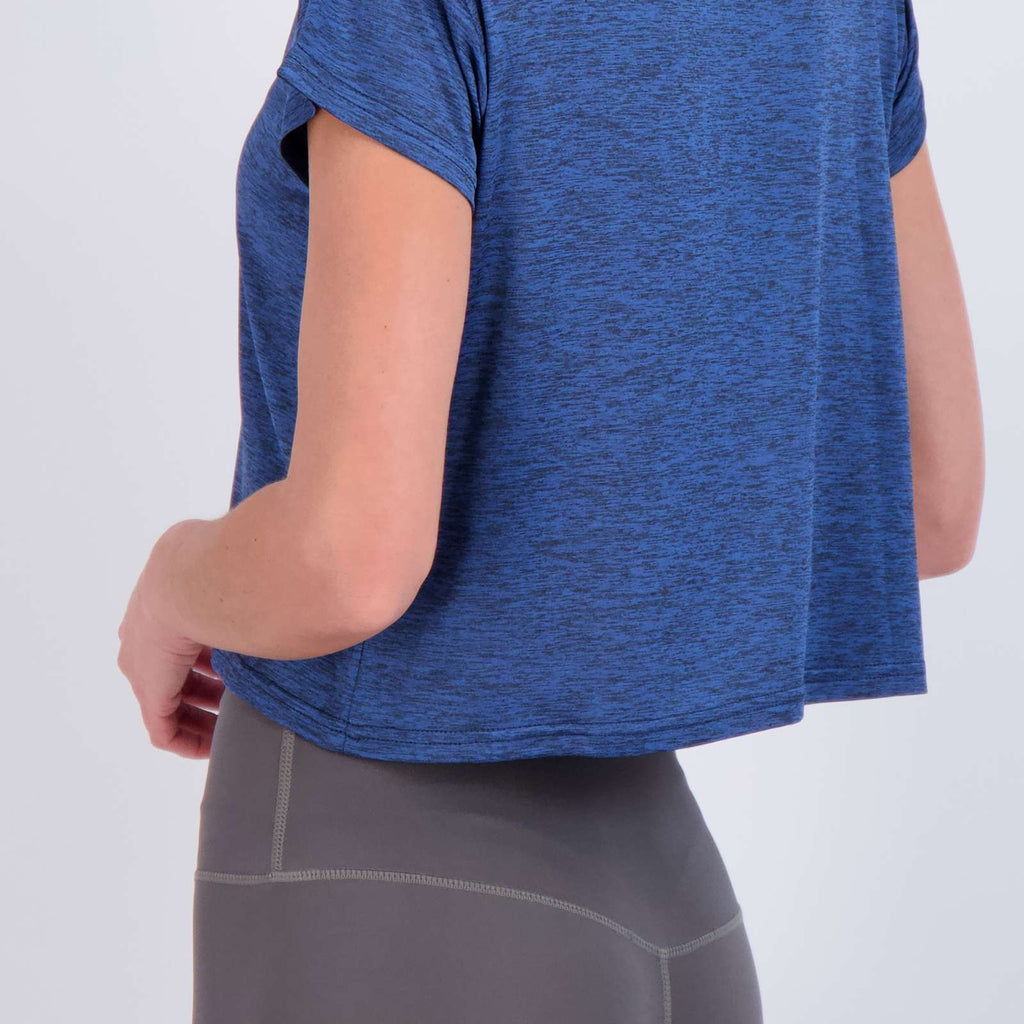 5 Pack: Women's Dry Fit Crop Top - Short Sleeve Crew Neck Stretch Athletic Tee (Available in Plus Size)