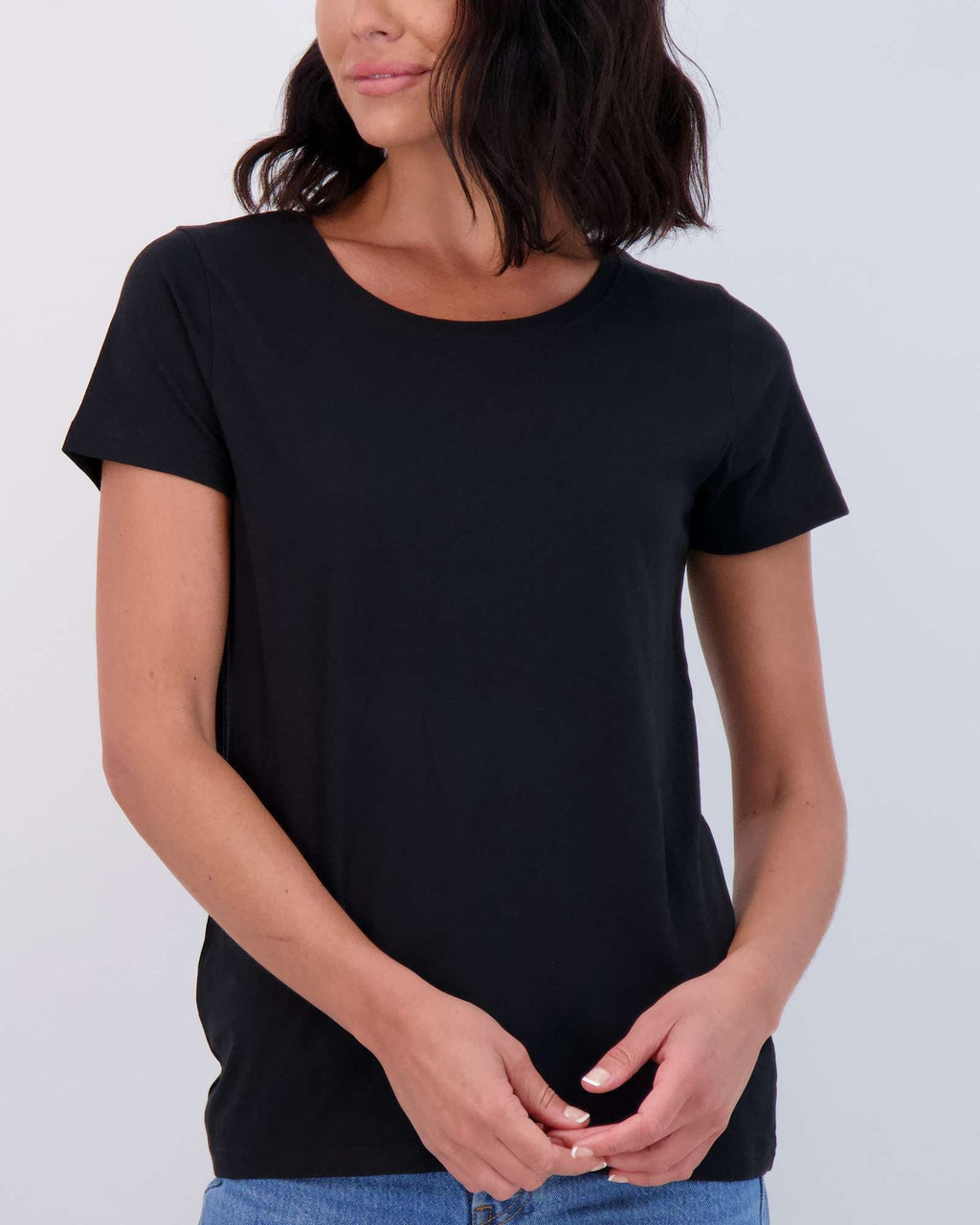 4 Pack: Women's Classic-Fit Cotton Short-Sleeve Scoop Crew Neck T-Shirt (Available in Plus Size)