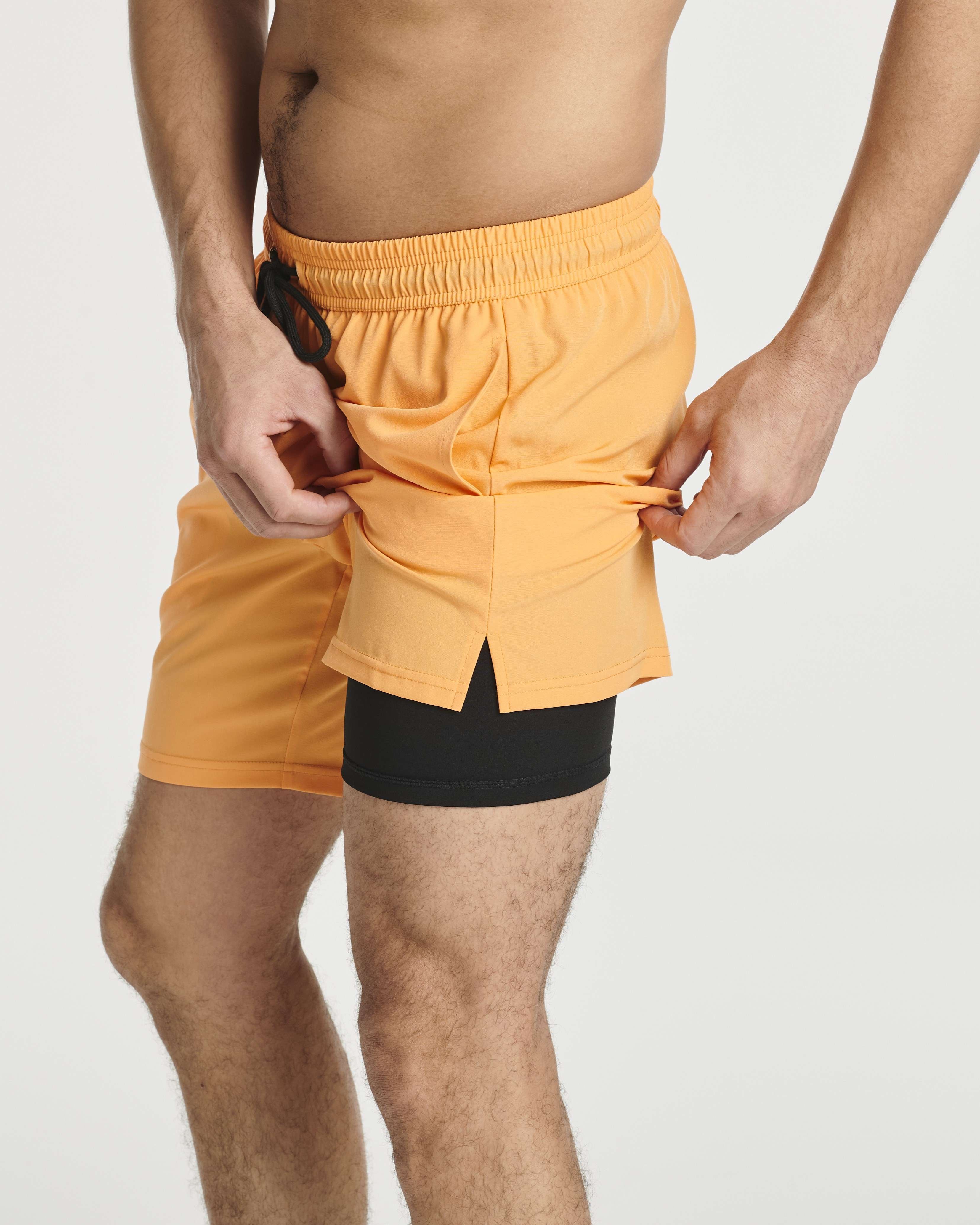 3 Pack: Men's 7" 2-in-1 Swim Trunks with Compression Liner
