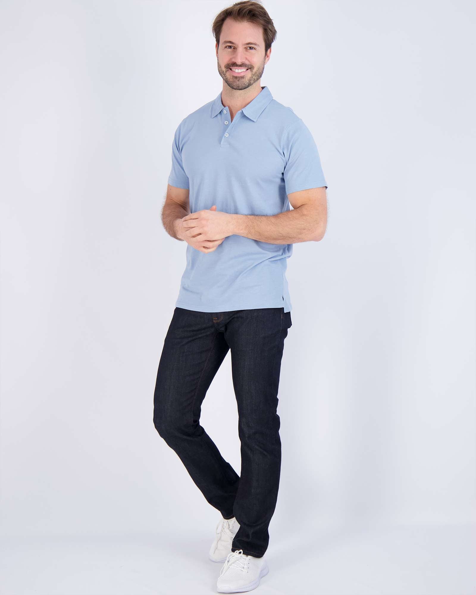 3 Pack: Men's Jersey Cotton Short Sleeve Polo Shirt