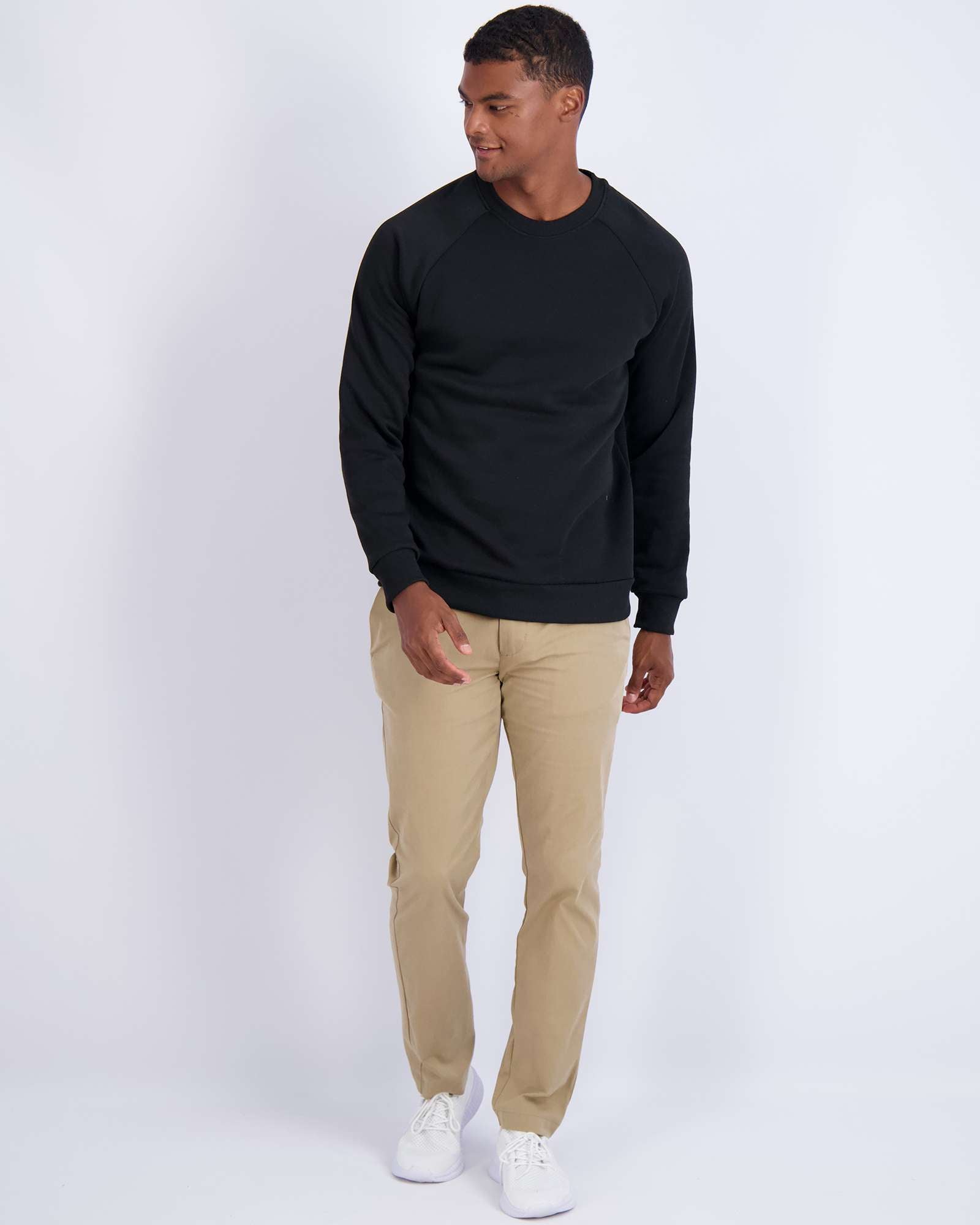 3 Pack: Mens Fleece Crewneck Pullover Sweatshirt