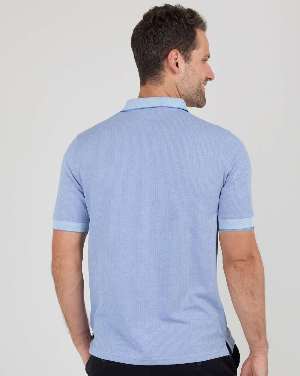 3 Pack: Men's Ribbed CVC SS Polo Shirt With Pocket - Breathable Performance Polo (Available in Big & Tall)