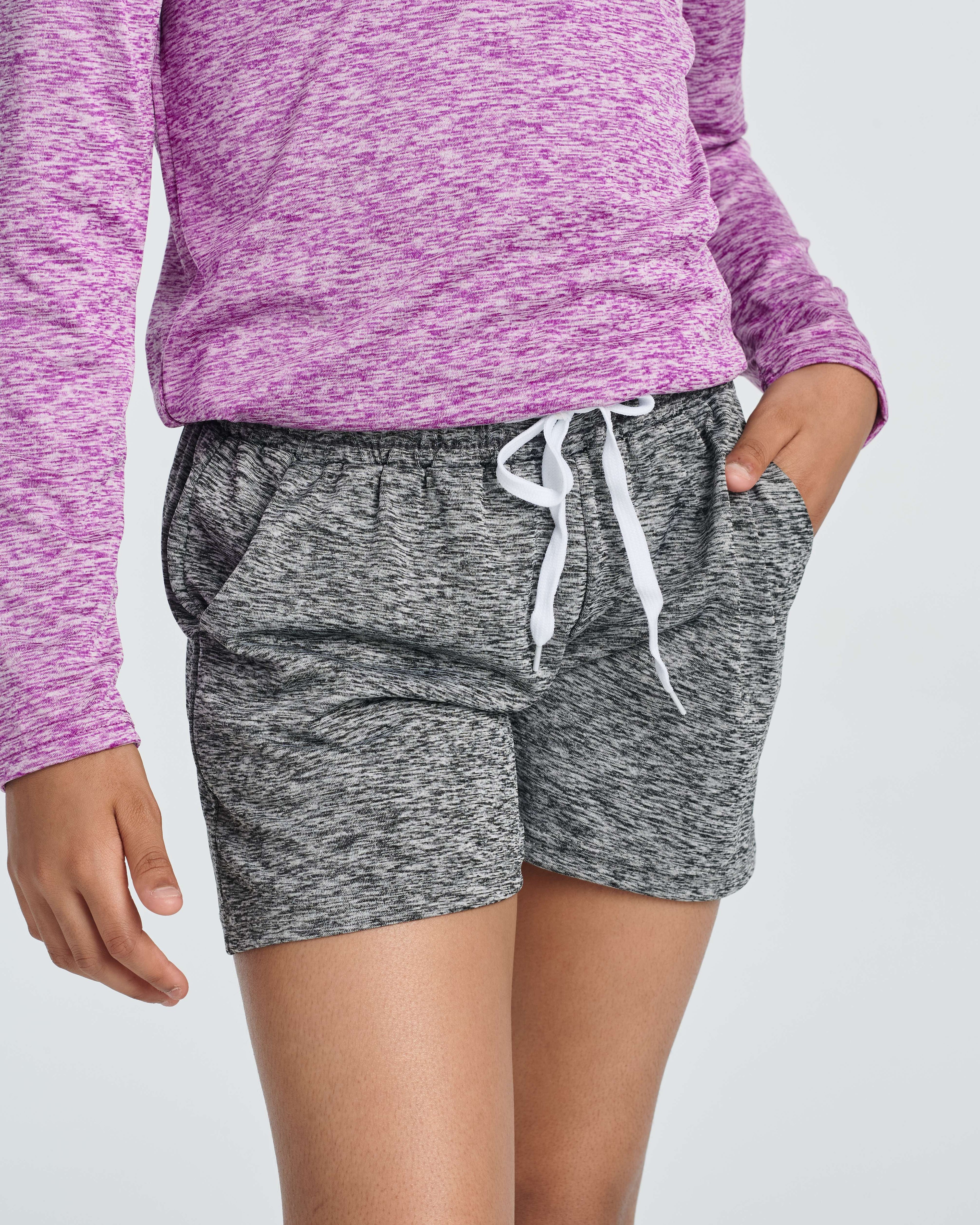 4 Pack: Girls Dry-Fit Active Shorts