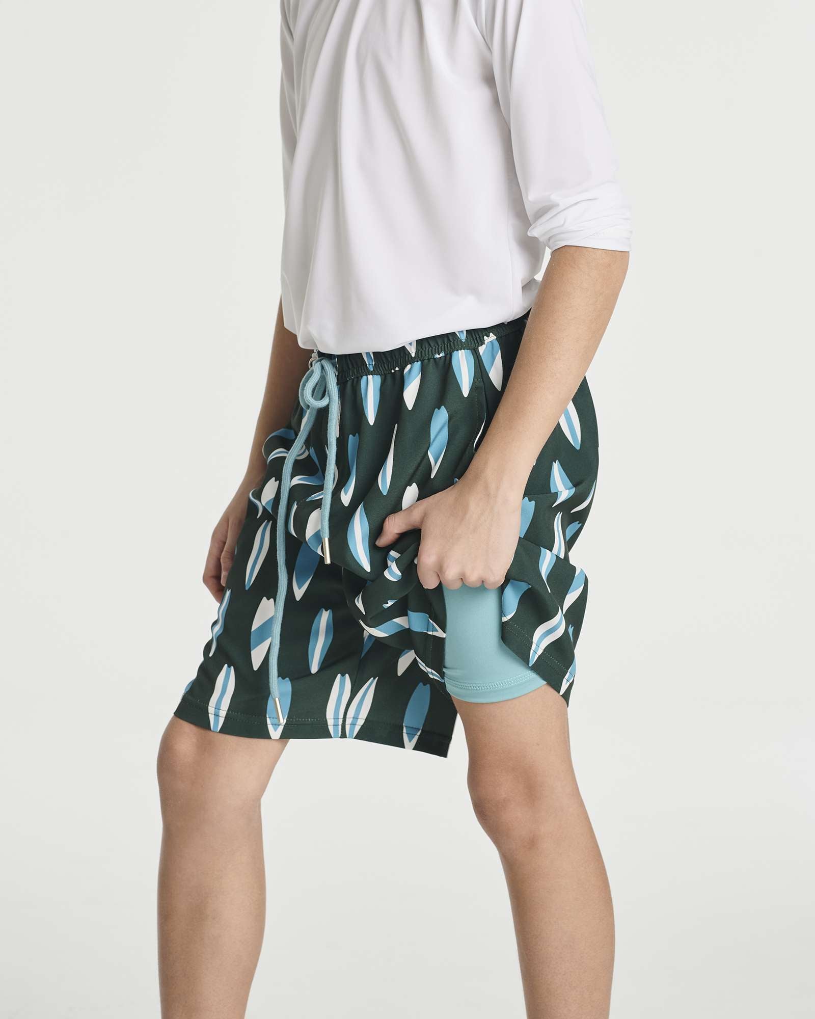 3 Pack: Boys' 2-in-1 Swim Trunks with Compression Liner