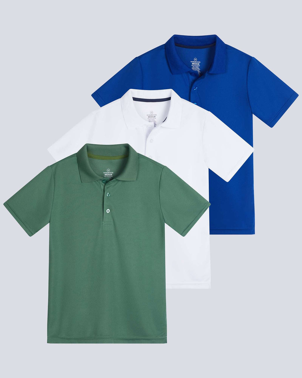 3 Pack: Boys' Short Sleeve Polo Shirt