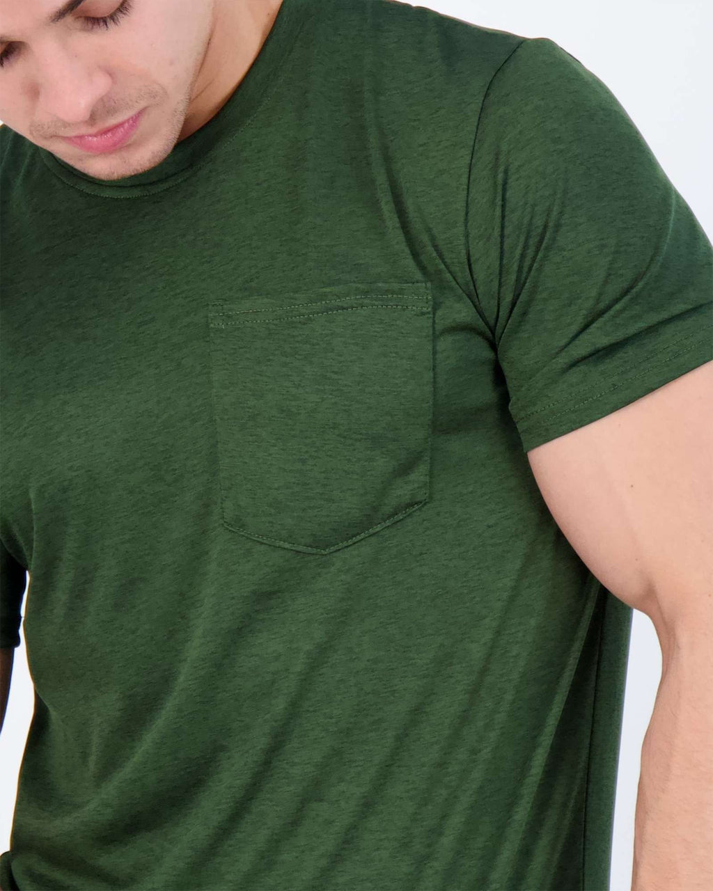 4 Pack: Mens Dry-Fit Active Pocket Short Sleeve Crew T-Shirts (Available in Big & Tall)