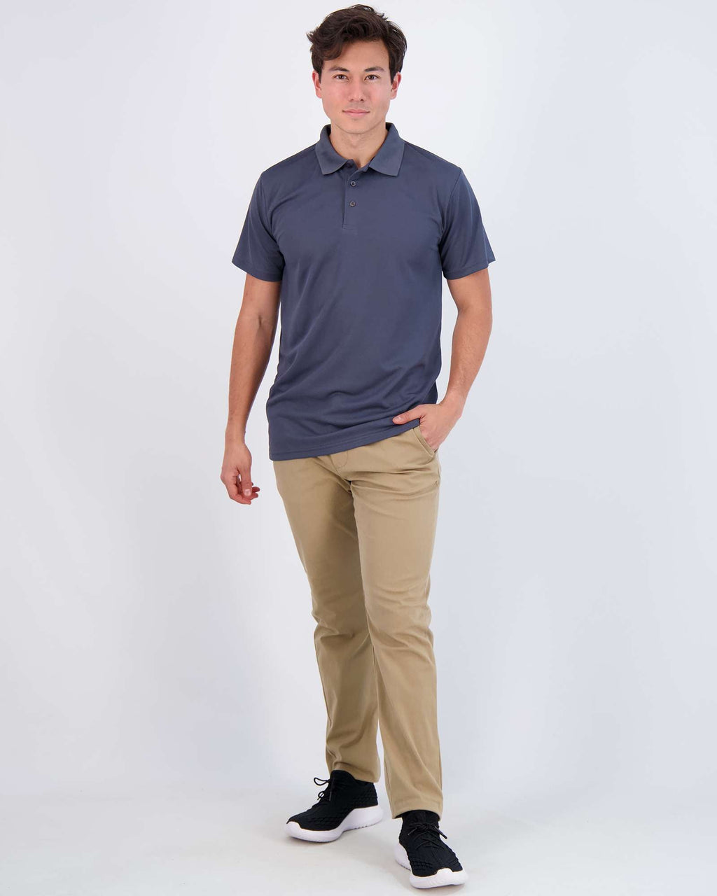 3 Pack: Mens Quick-Dry Short Sleeve Performance Polo Shirt