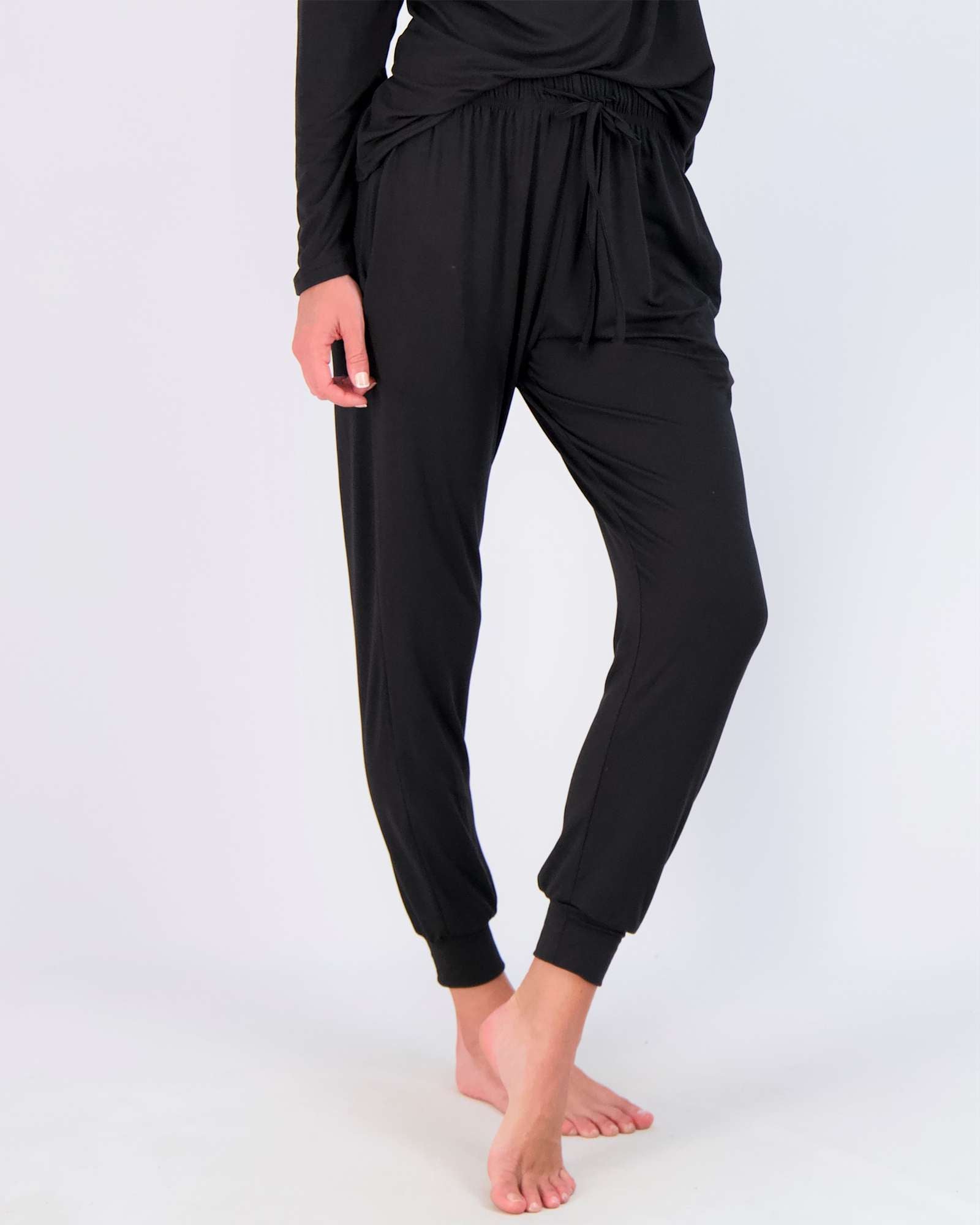 4 Piece: Womens Long Sleeve Henley & Jogger Lounge Pajama Set