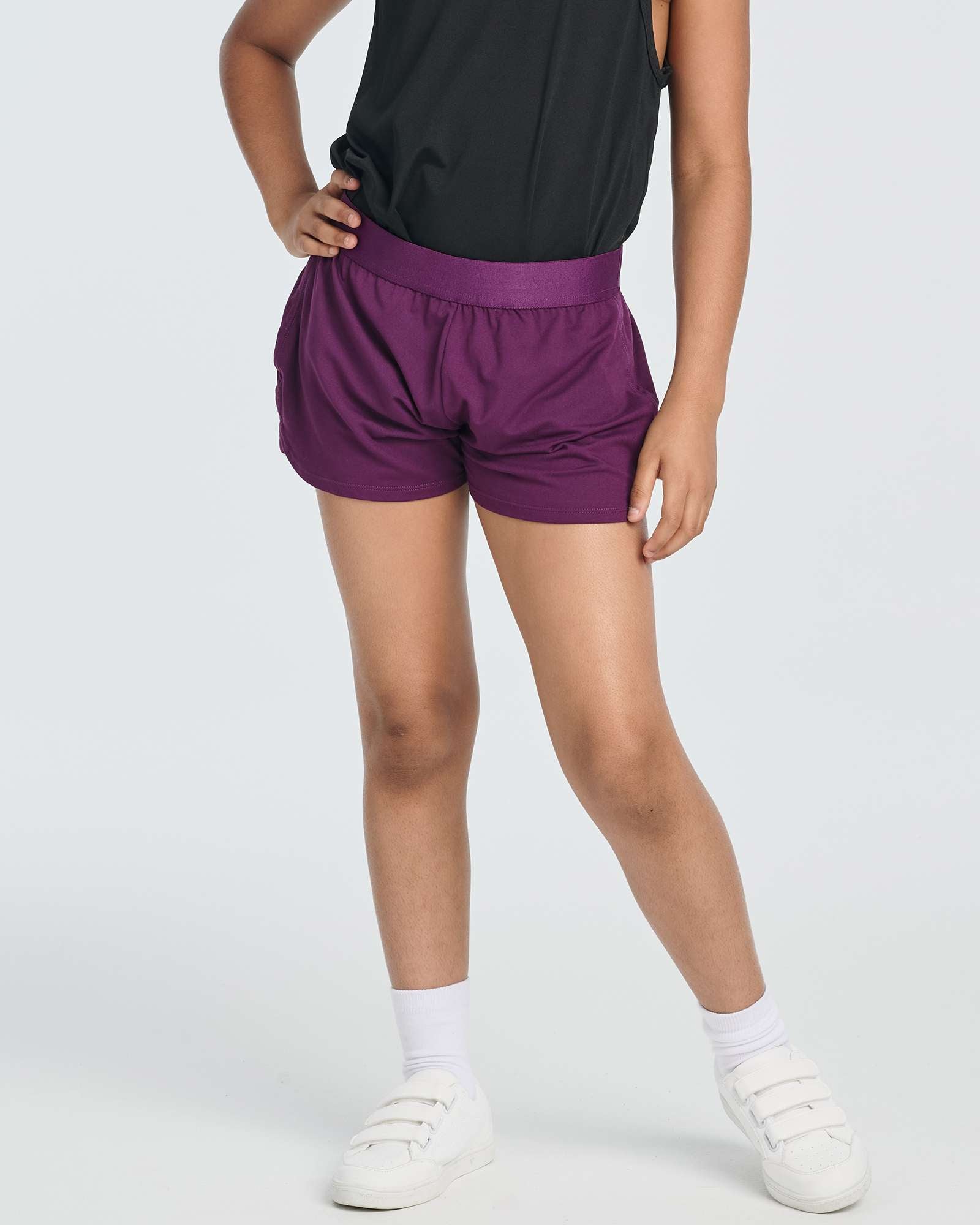 4 Pack: Girls' Running Shorts with Drawstring