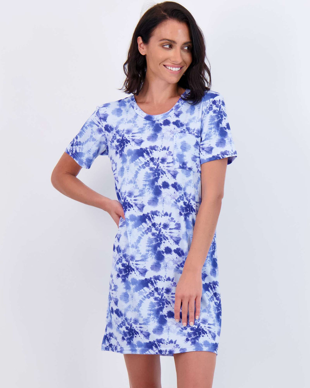 3 Pack: Womens Short-Sleeve Ultra-Soft Nightshirt Sleep Dress