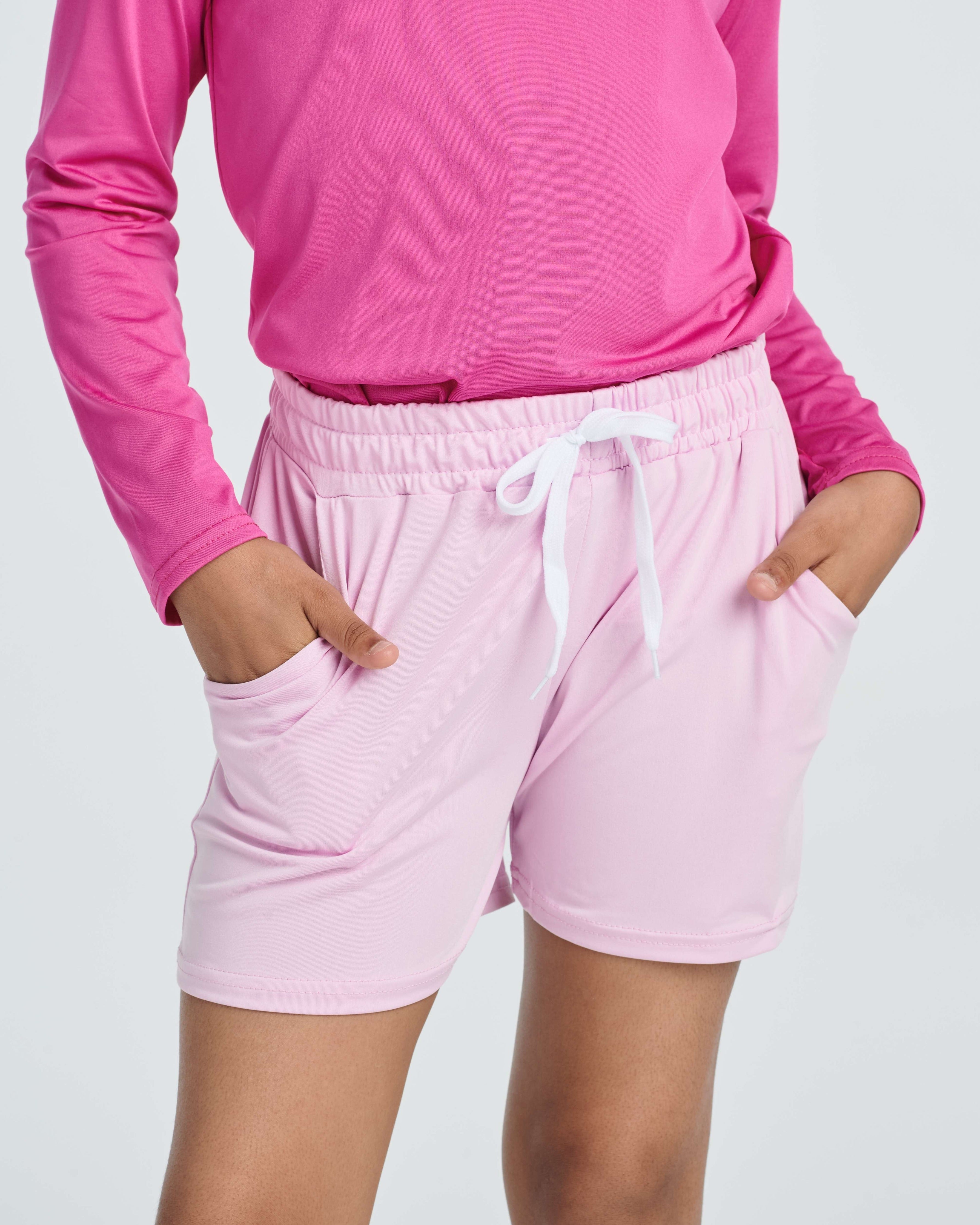 4 Pack: Girls Dry-Fit Active Shorts
