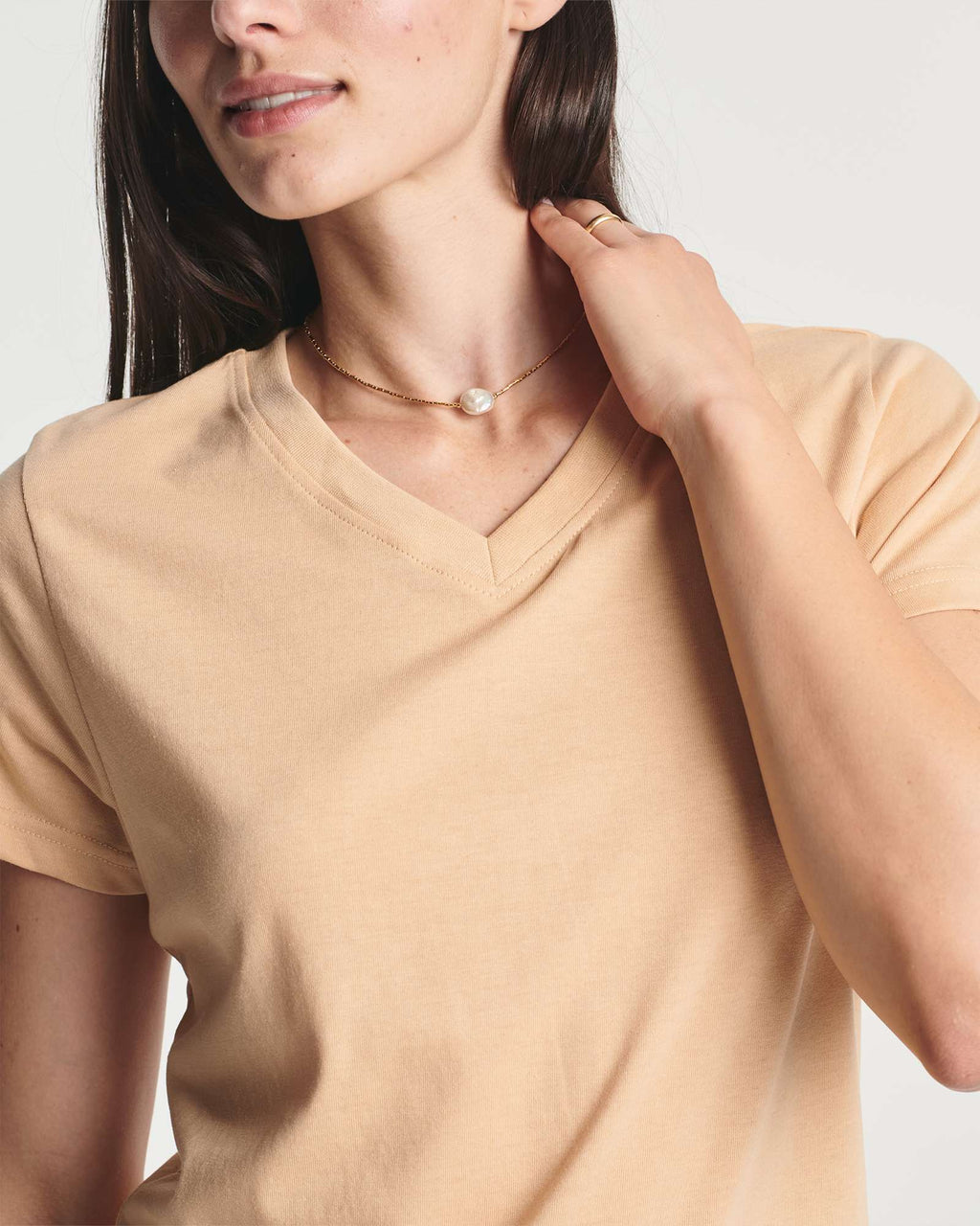 4 Pack: Women's Plus Short-Sleeve V-Neck T-Shirt