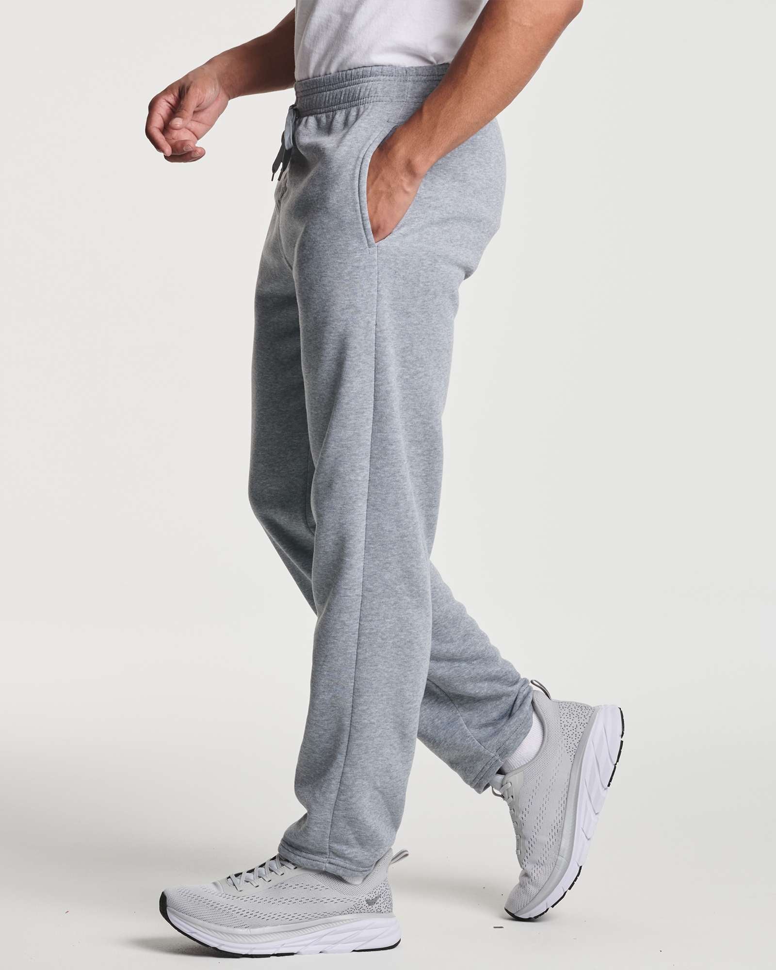 3 Pack: Mens Fleece Open Bottom Sweatpants