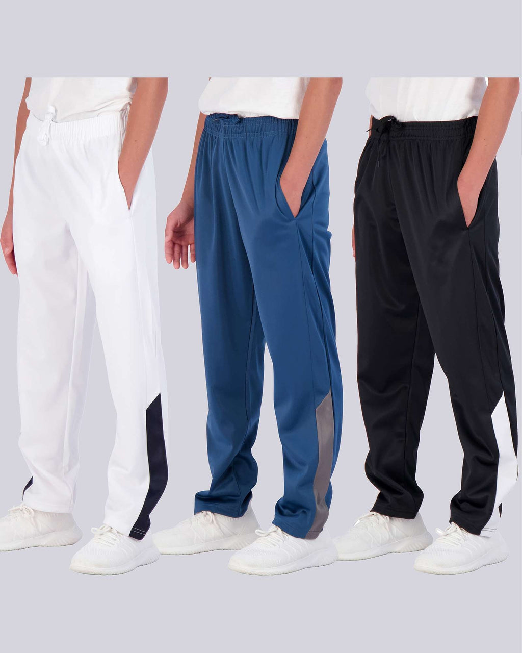 3 Pack: Boys Tricot Open Bottom Fleece-Lined Sweatpants