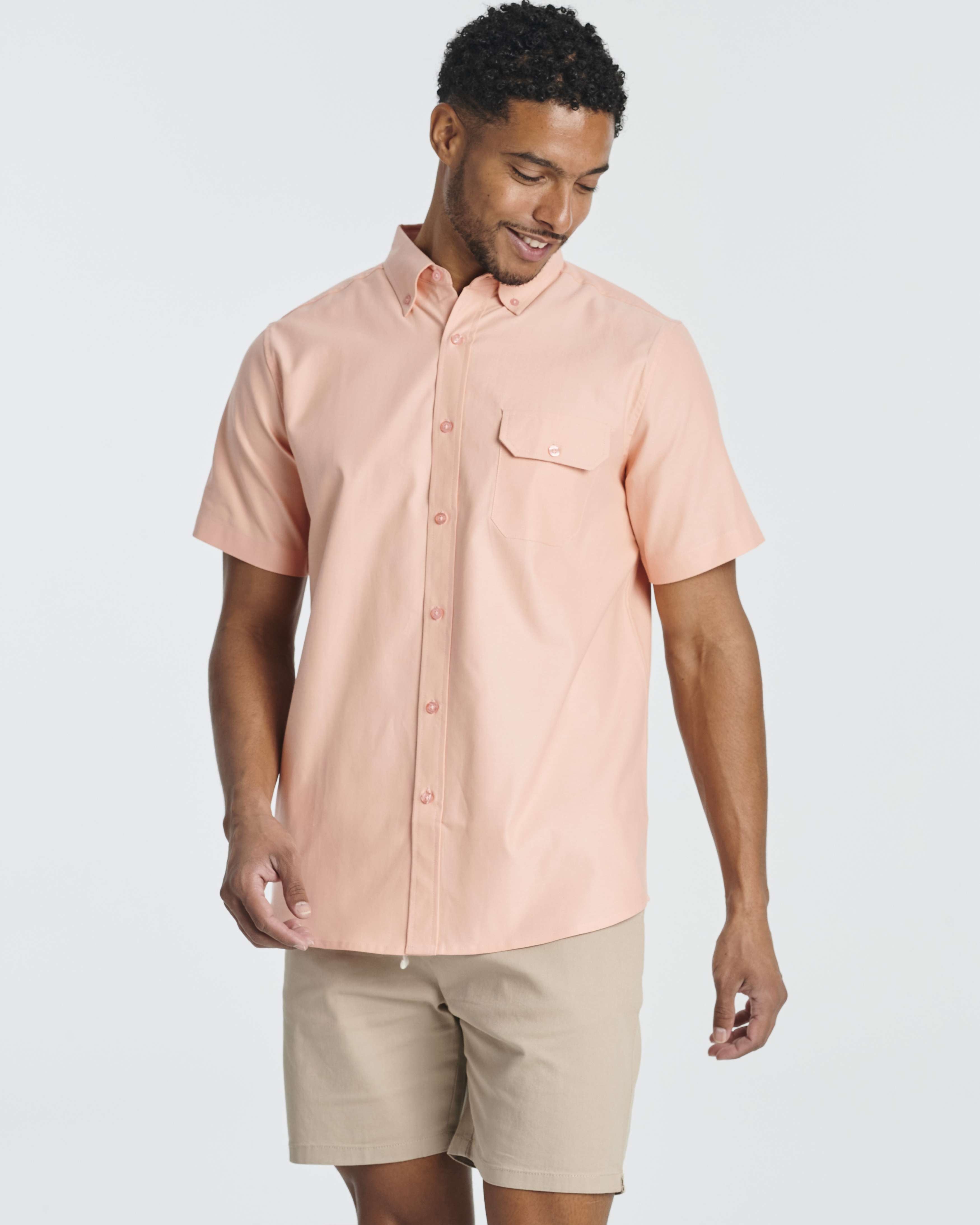 3 Pack: Men's Short-Sleeve Oxford Shirt (Available in Big & Tall)
