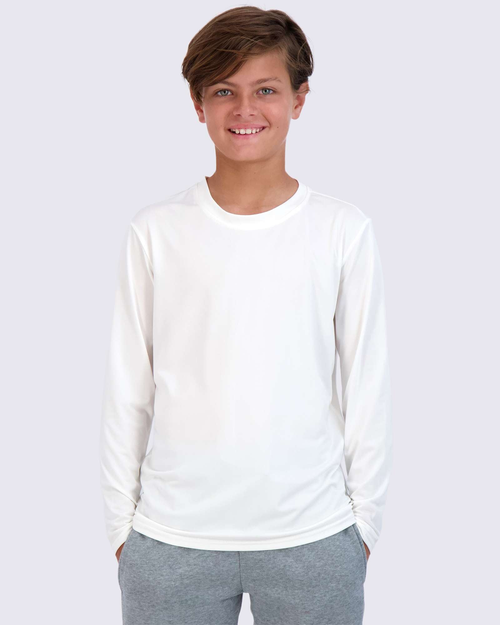 4 Pack: Boys Dry-Fit Active Long-Sleeve T-Shirt