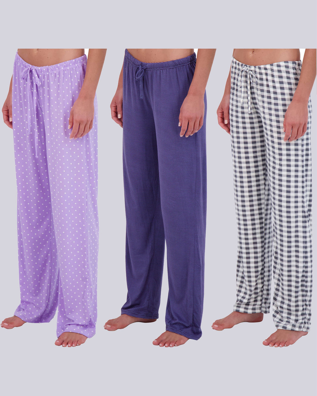 3 Pack: Women's Ultra-Soft Pajama Pants