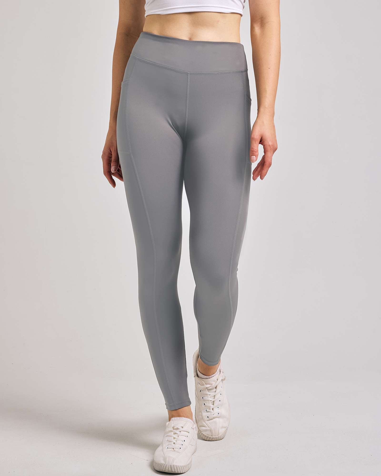 4 Pack: Women's Full Length Fitted Athletic Yoga Performance Leggings with Pockets