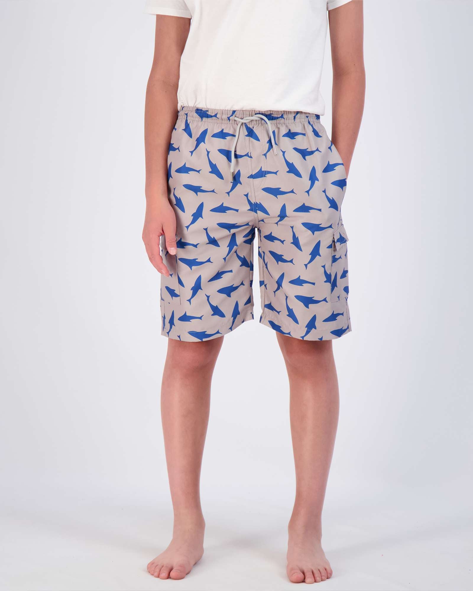 3 Pack: Boys' Swim Trunks with Cargo Pockets