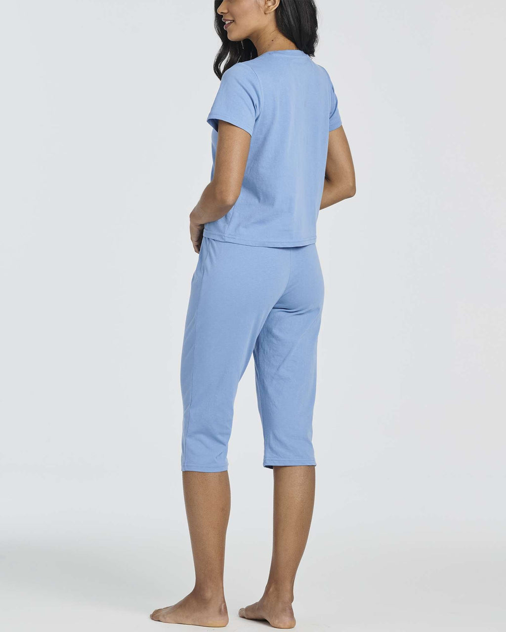 2 Pack: Women's Cotton Pajamas with Capri Pants