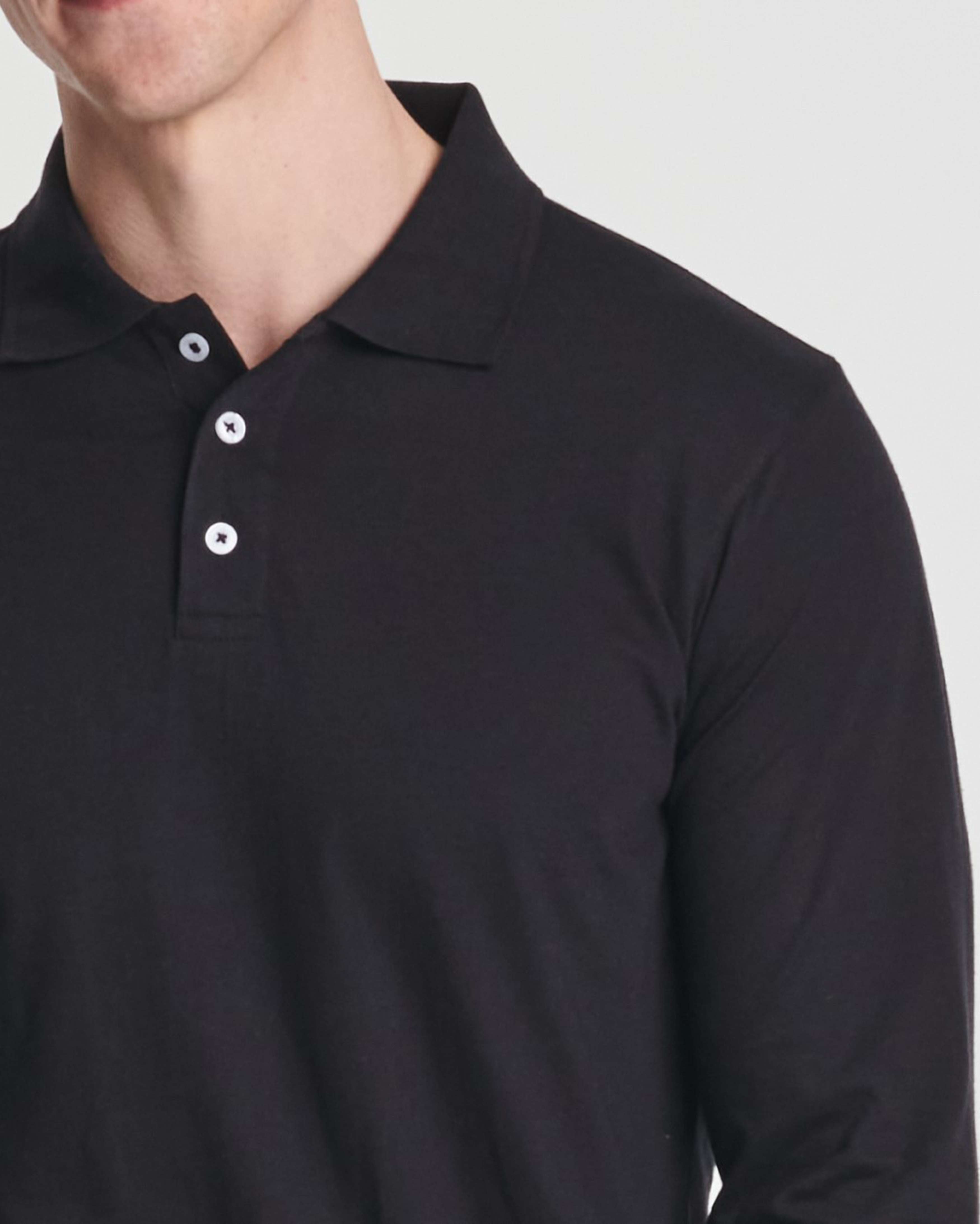 3 Pack: Men's Cotton Jersey Long-Sleeve Polo Shirt (Available in Big & Tall)