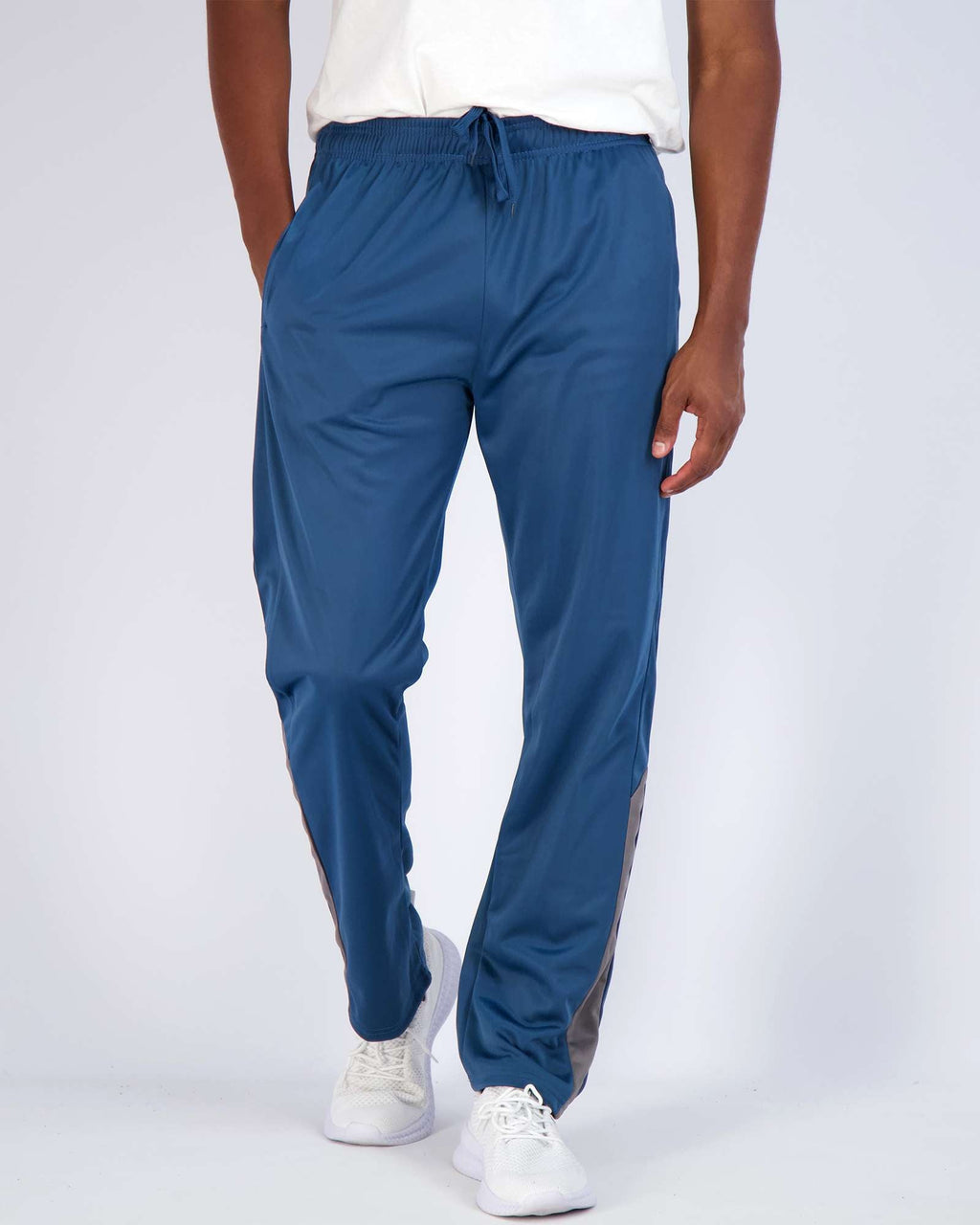 3 Pack: Mens Active Athletic Casual Tricot Open Bottom Sweatpants with Pockets (Available in Big & Tall)