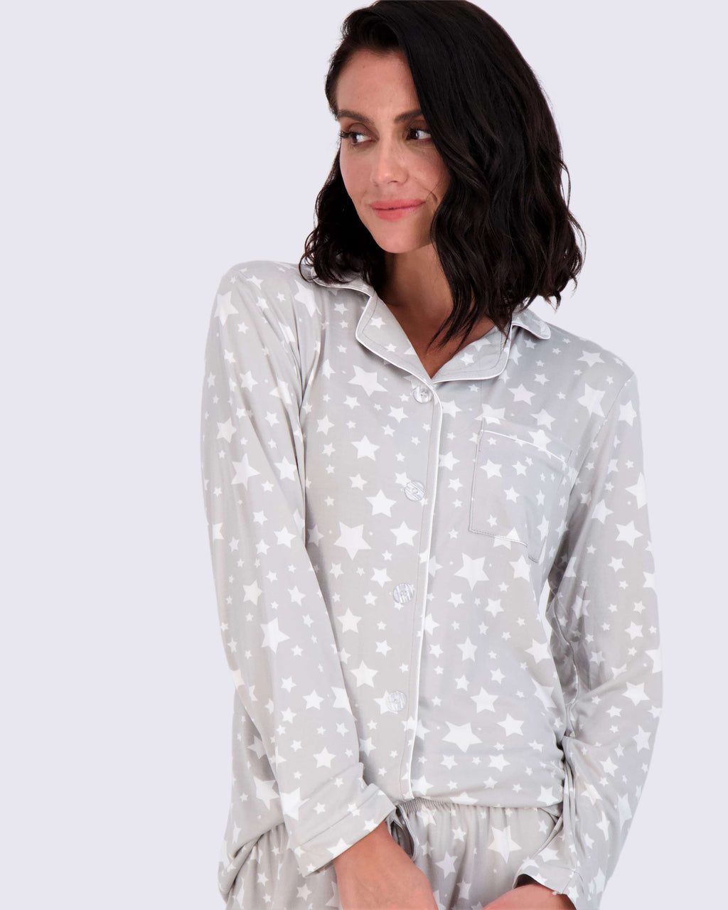 4 Piece: Women’s Long Sleeve Button Down Pajama Set