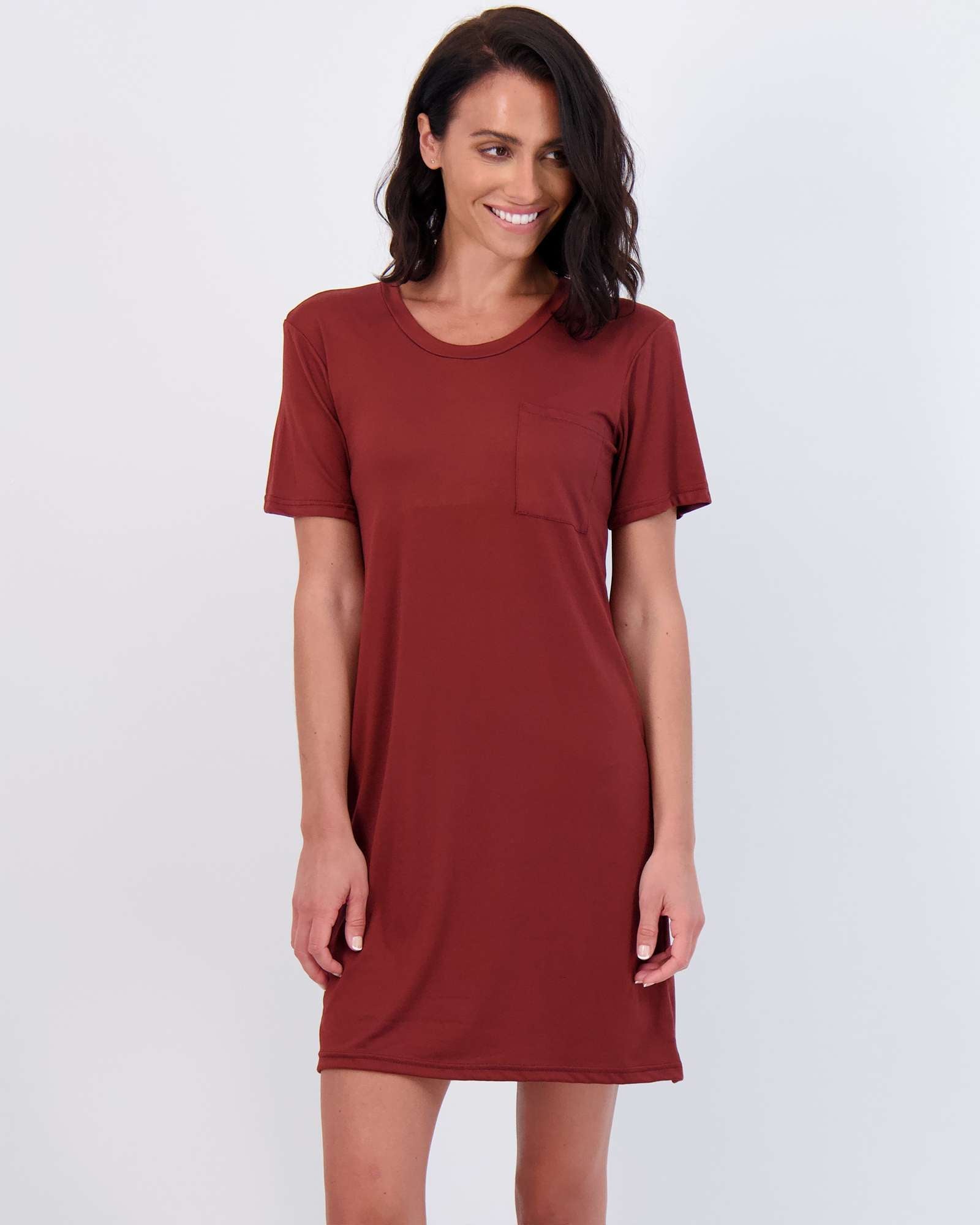 3 Pack: Womens Short-Sleeve Ultra-Soft Nightshirt Sleep Dress