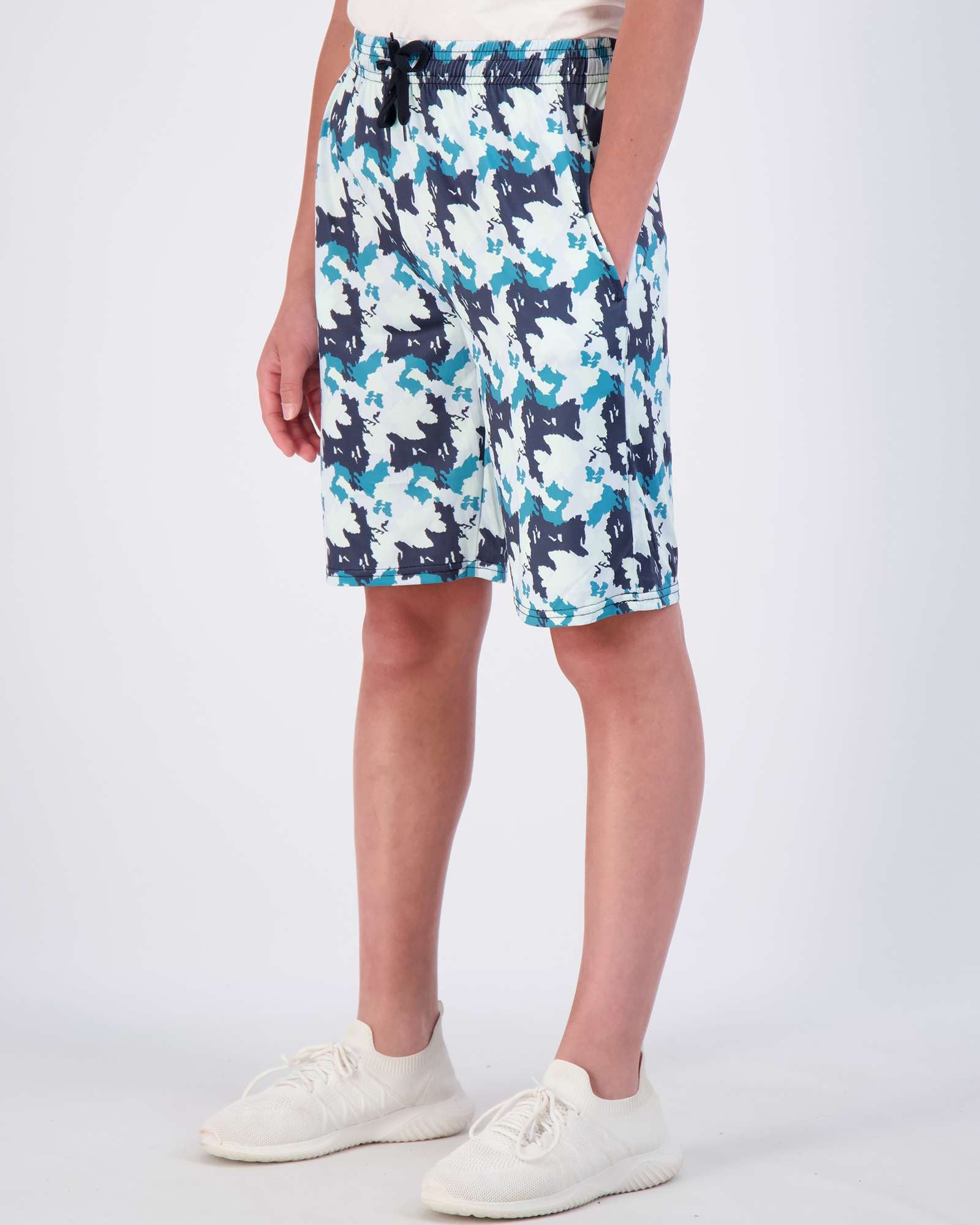 5 Pack: Boys Printed Dry Fit Active Shorts