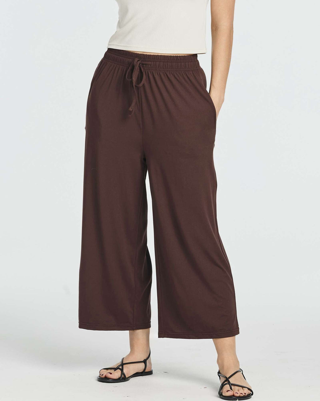 3 Pack: Women's Ultra-Soft Wide Leg Capri Pants