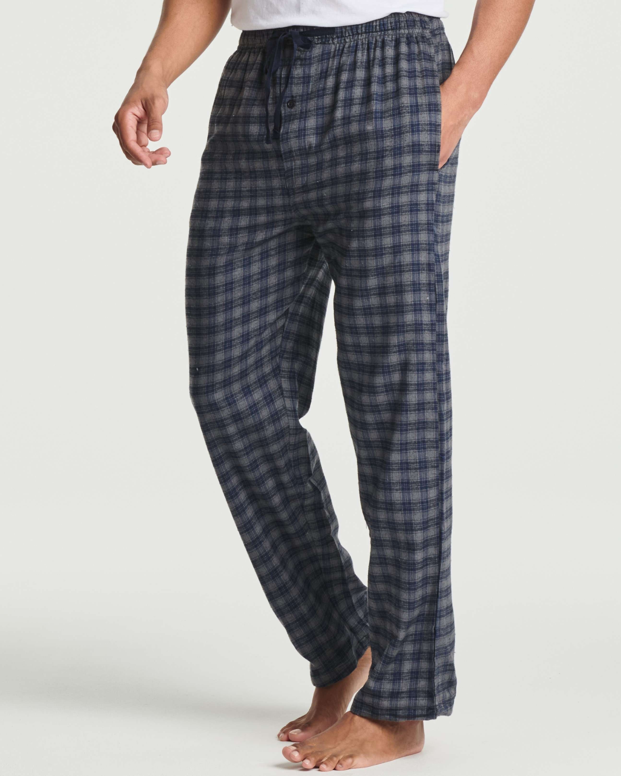 3 Pack: Mens Flannel Plaid Pajama Pants