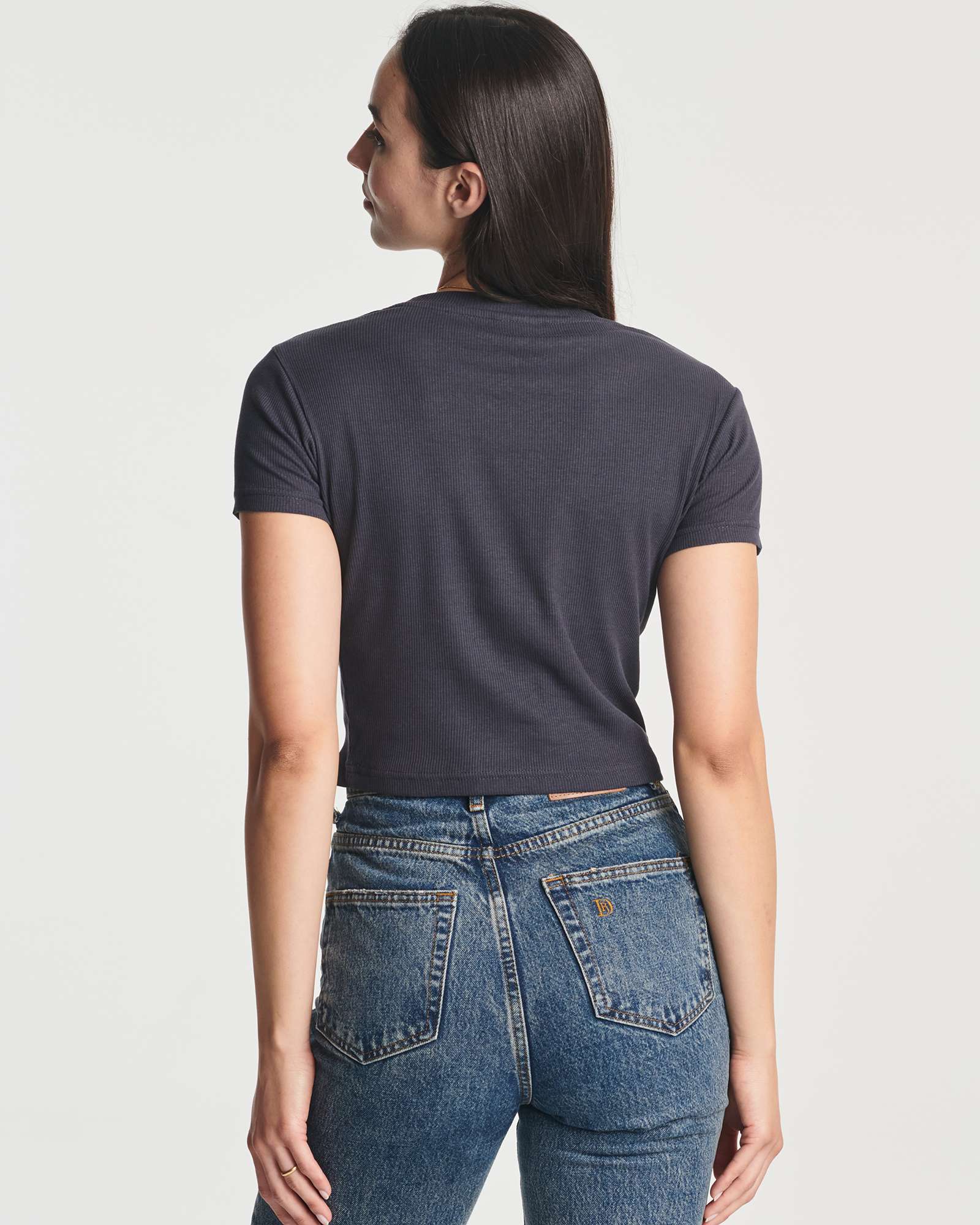 4 Pack: Women's Short Sleeve Ribbed Knit Crop Top